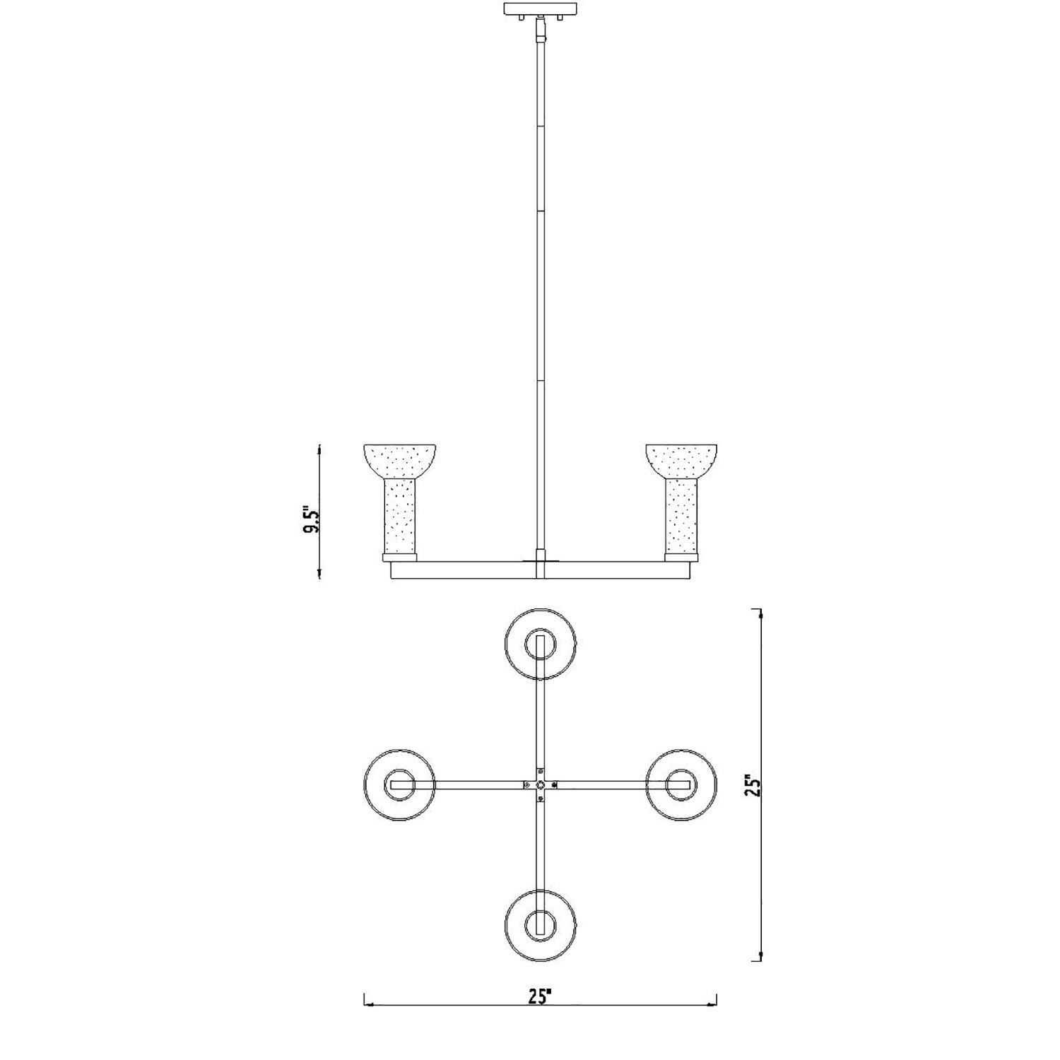 Shown in Matte Black finish and Clear Seedy glass