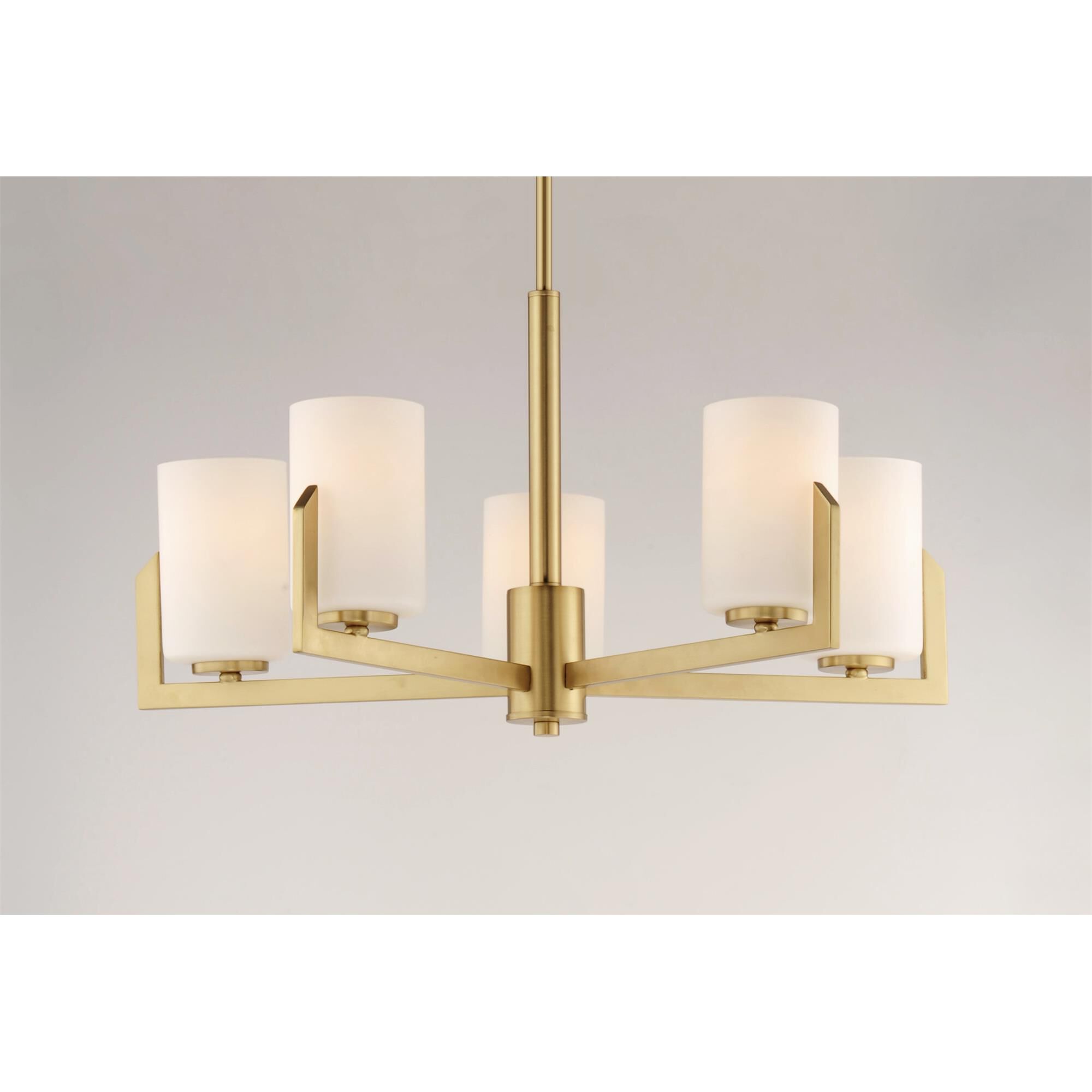 Shown in Satin Brass finish and Satin White glass