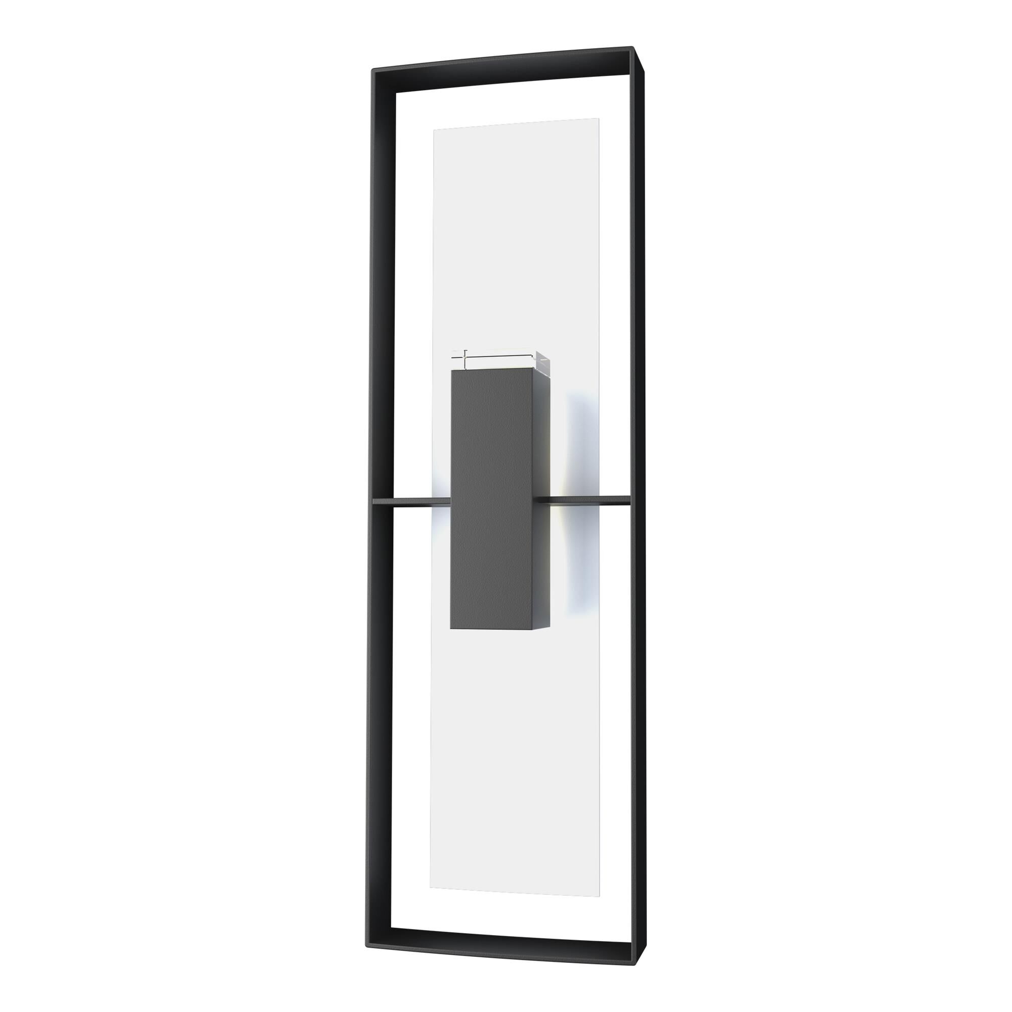 Shown in Coastal Black finish and Clear glass and Coastal White accent