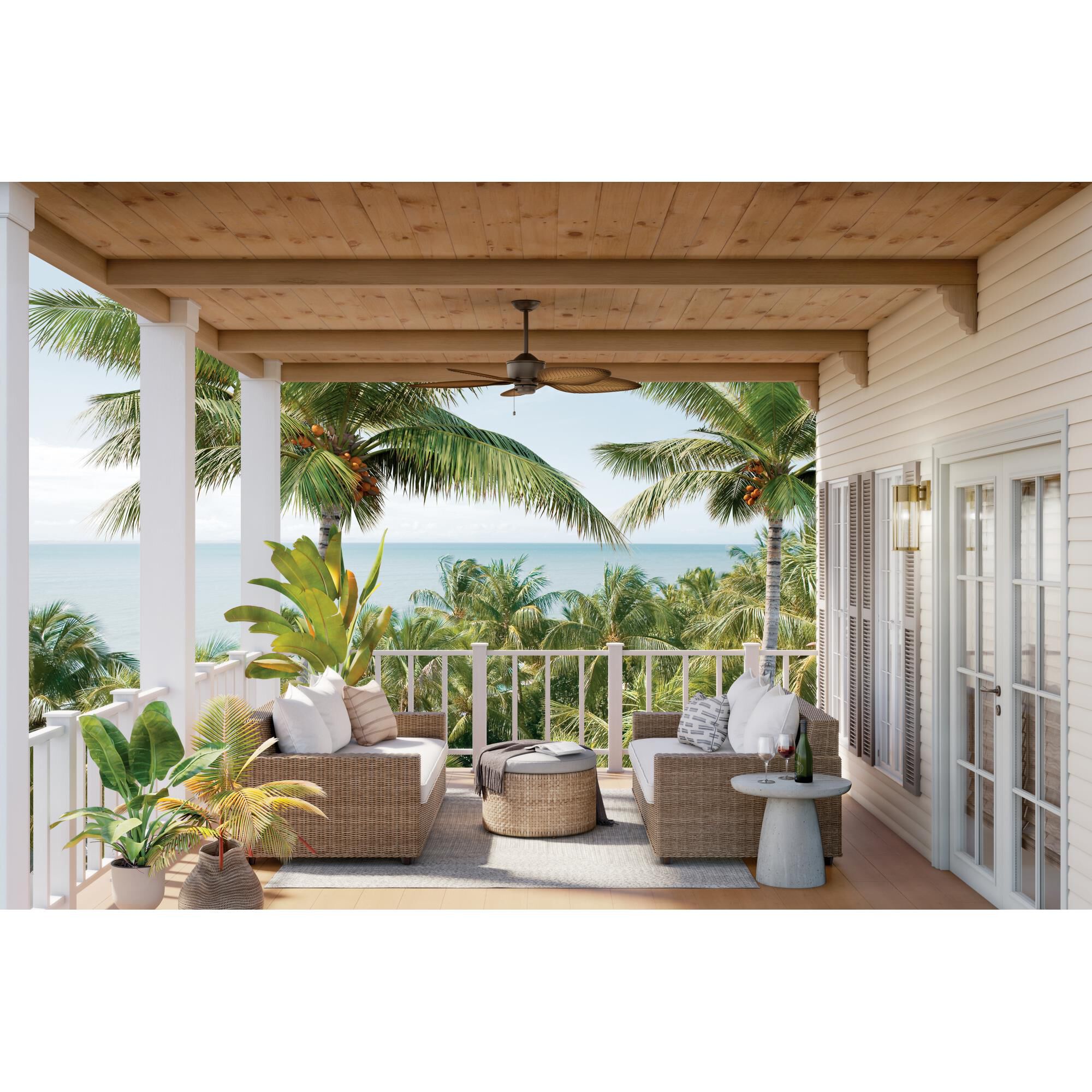 Nani Outdoor Rated 56 Inch Ceiling Fan by Kichler Lighting