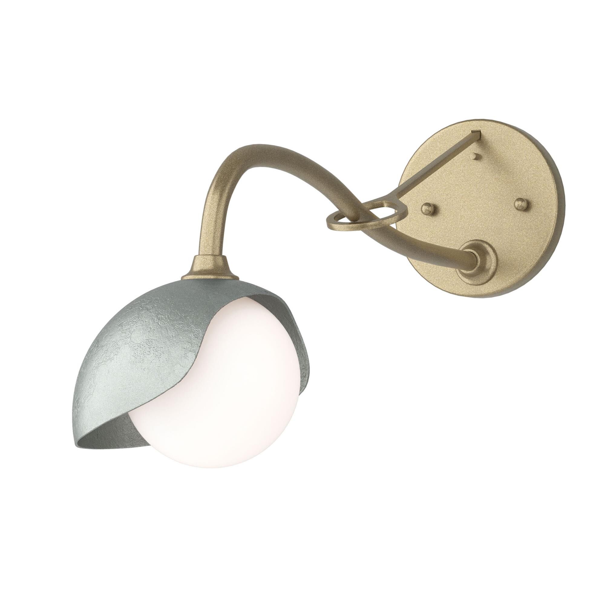 Shown in Soft Gold finish and Opal glass and Vintage Platinum (82) accent