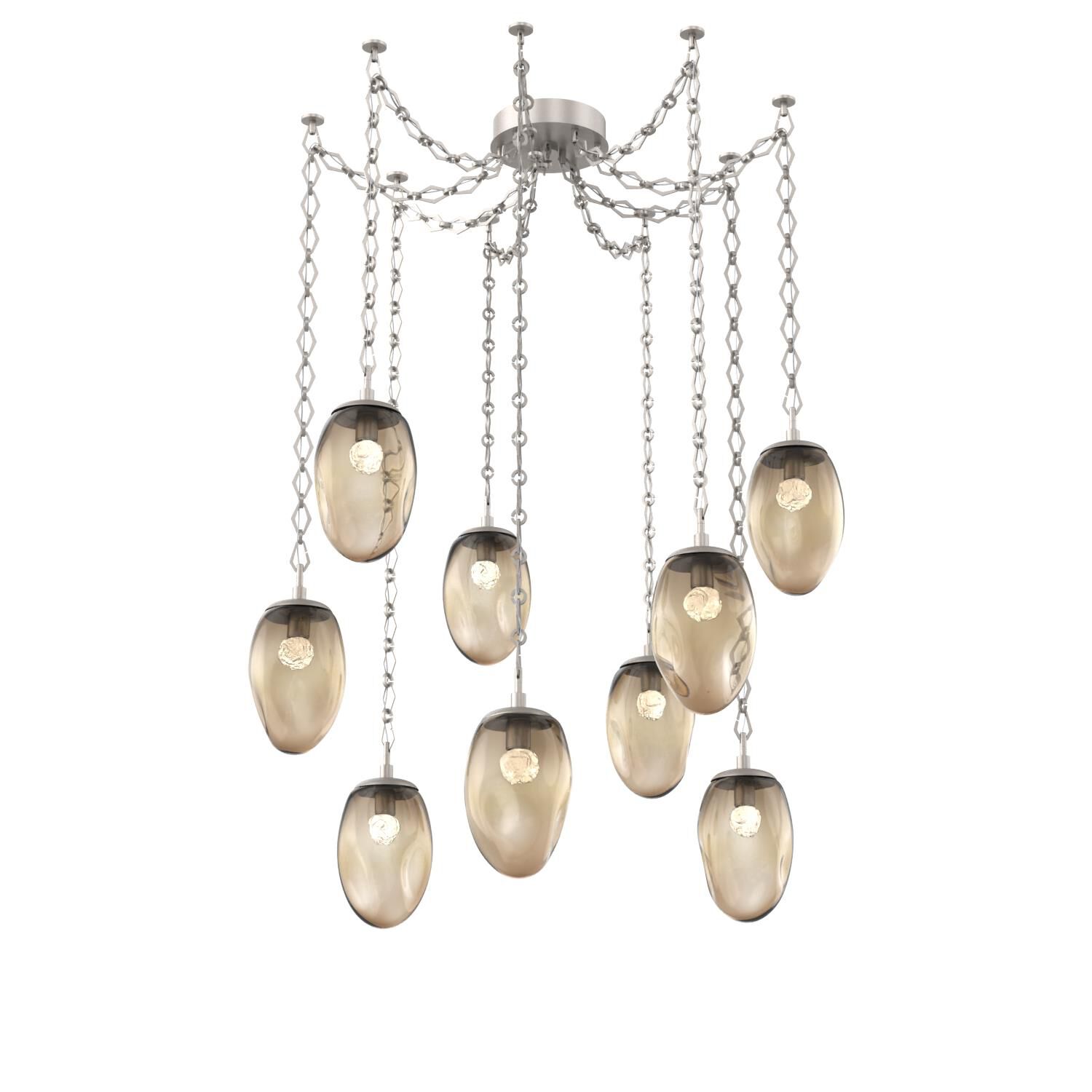 Shown in Beige Silver finish and Floret Bronze glass