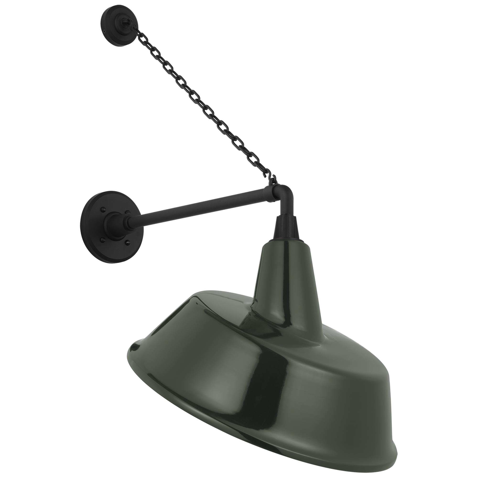 Shown in Matte Black finish and Green shade
