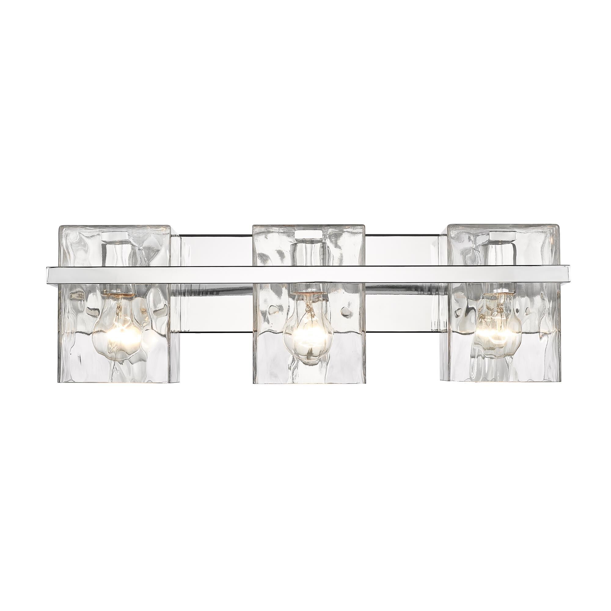 Shown in Chrome finish and Glass shade