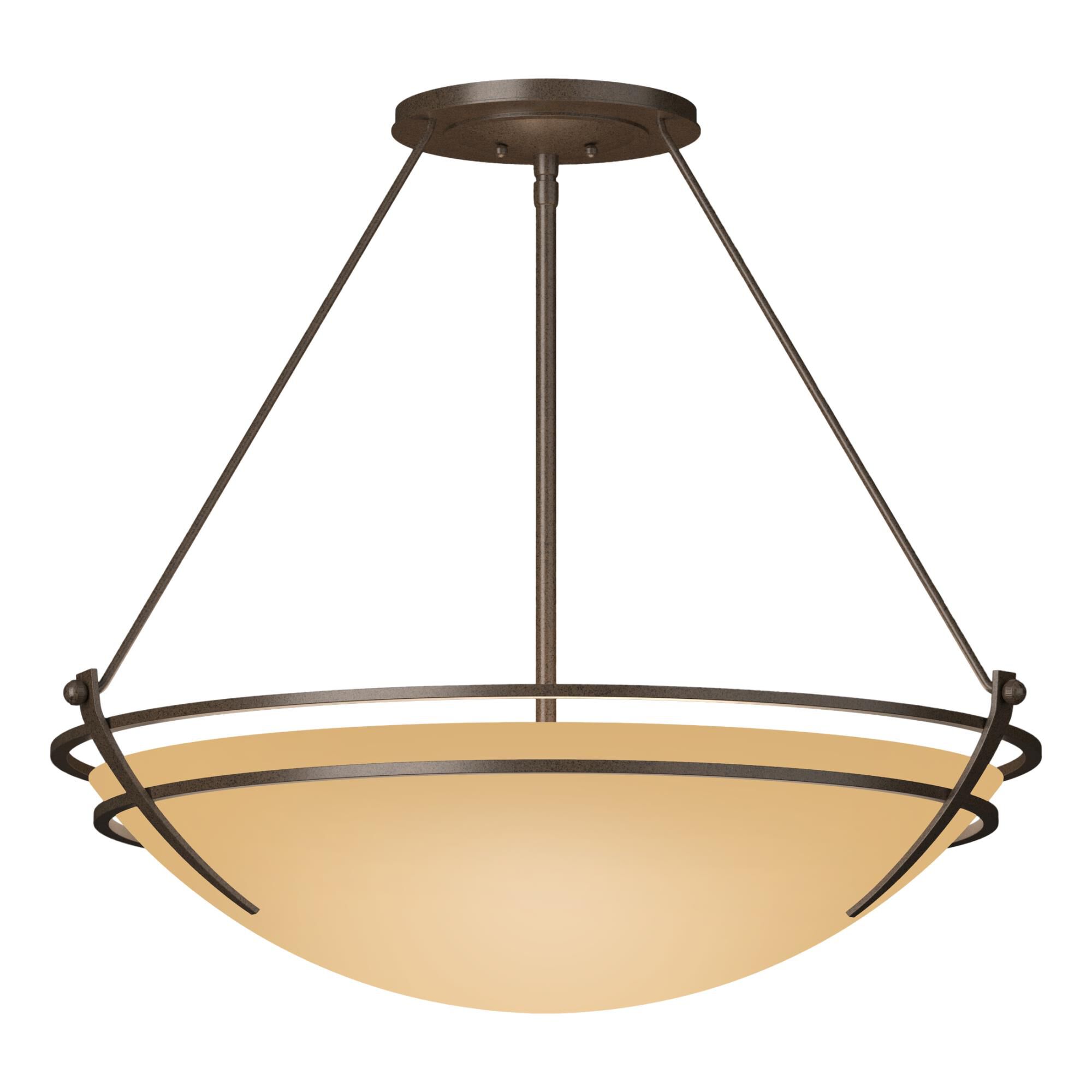 Presidio Tryne 28 Inch 3 Light Semi Flush Mount by Hubbardton Forge
