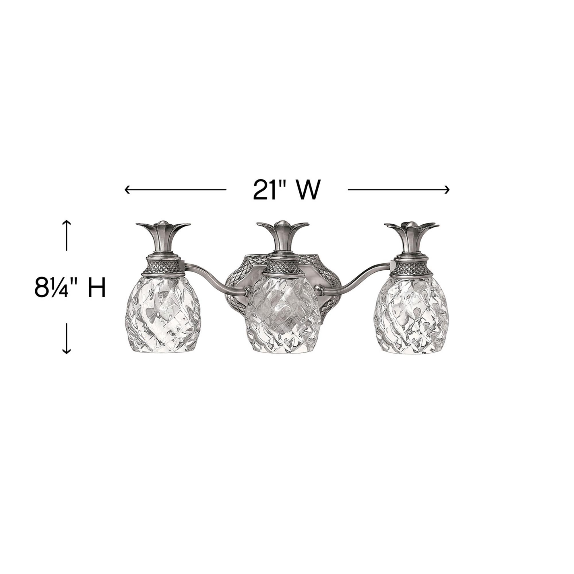 Shown in Polished Antique Nickel finish and Clear Optic glass