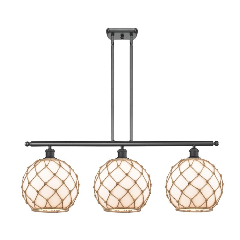 Bruno Marashlian Large Farmhouse Rope 37 Inch Linear Suspension Light by Innovations Lighting
