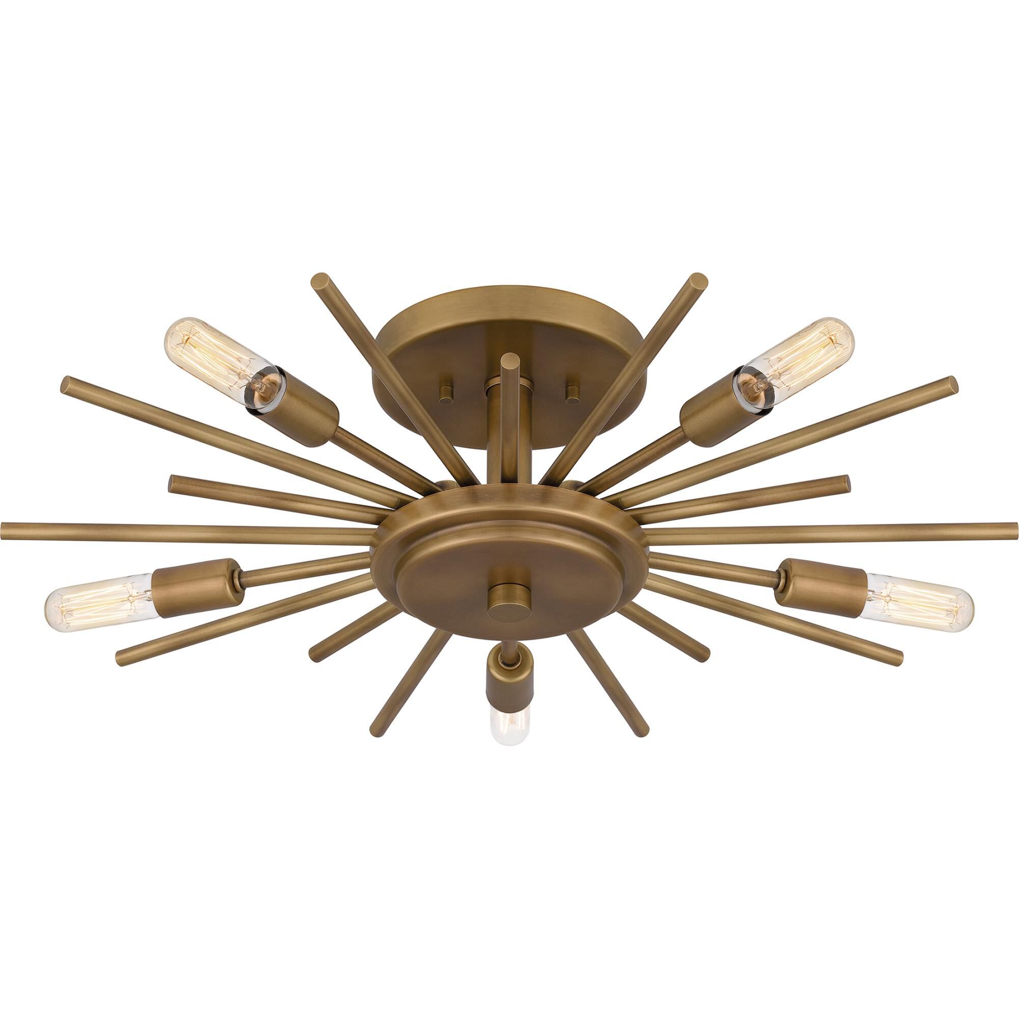 Mesquite 22 Inch 5 Light Semi Flush Mount by Quoizel