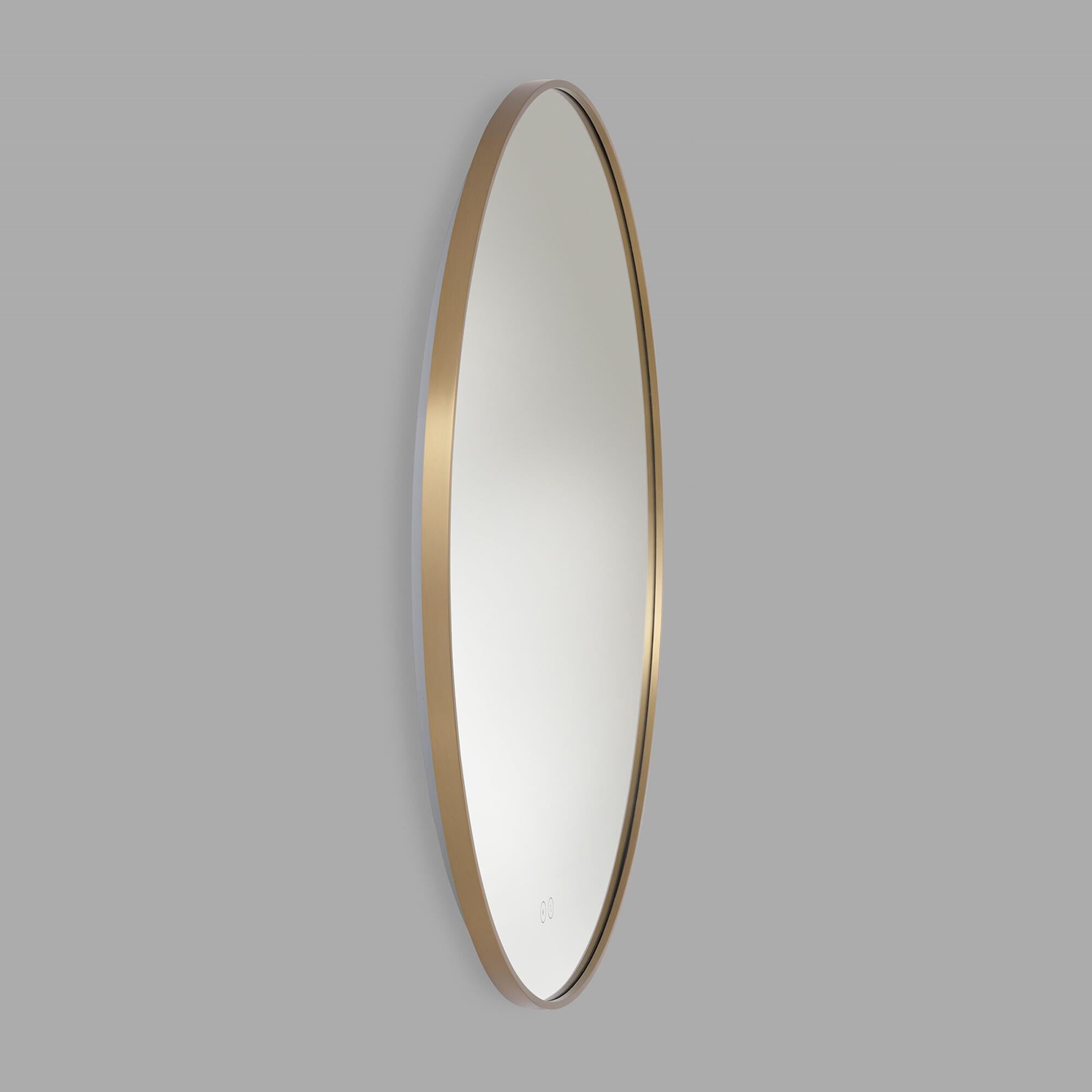 Shown in Satin Brass finish and Mirror Glass shade