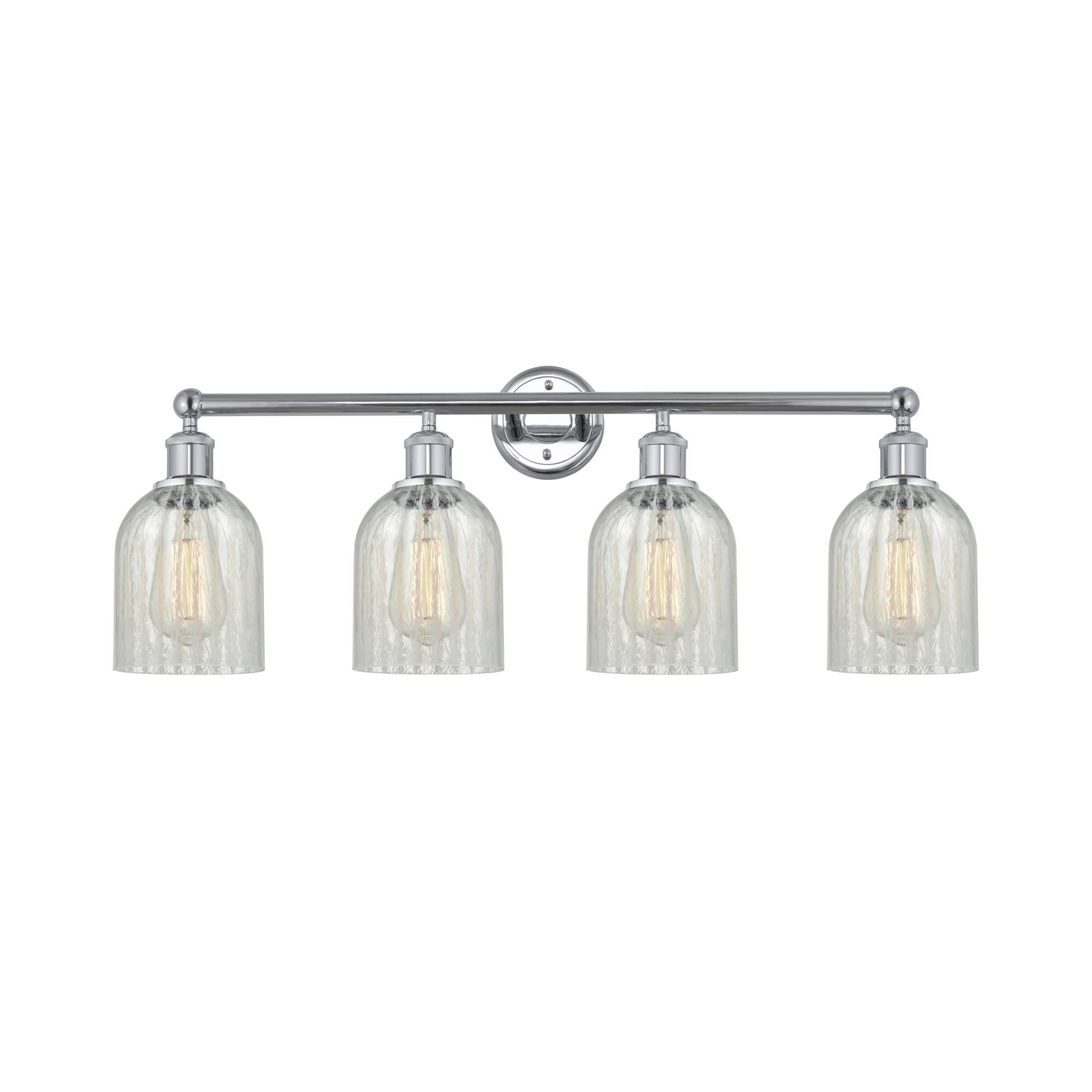 Shown in Polished Chrome, Mouchette finish and Mouchette glass and Mouchette Glass shade