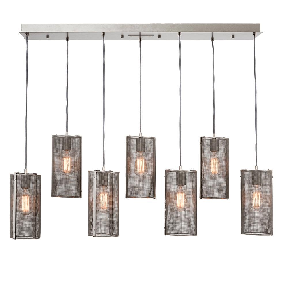 Uptown Mesh 45 Inch 7 Light Linear Suspension Light by Hammerton Studio