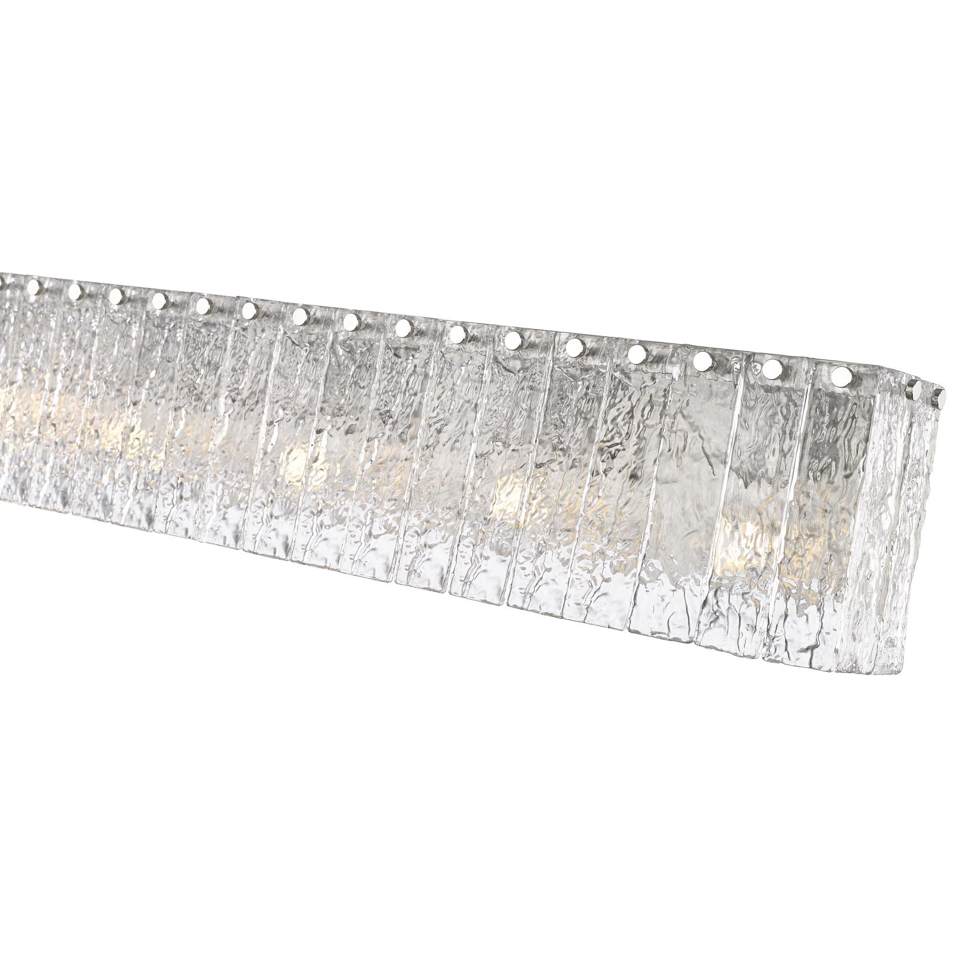 Shown in Brushed Nickel finish and Clear glass