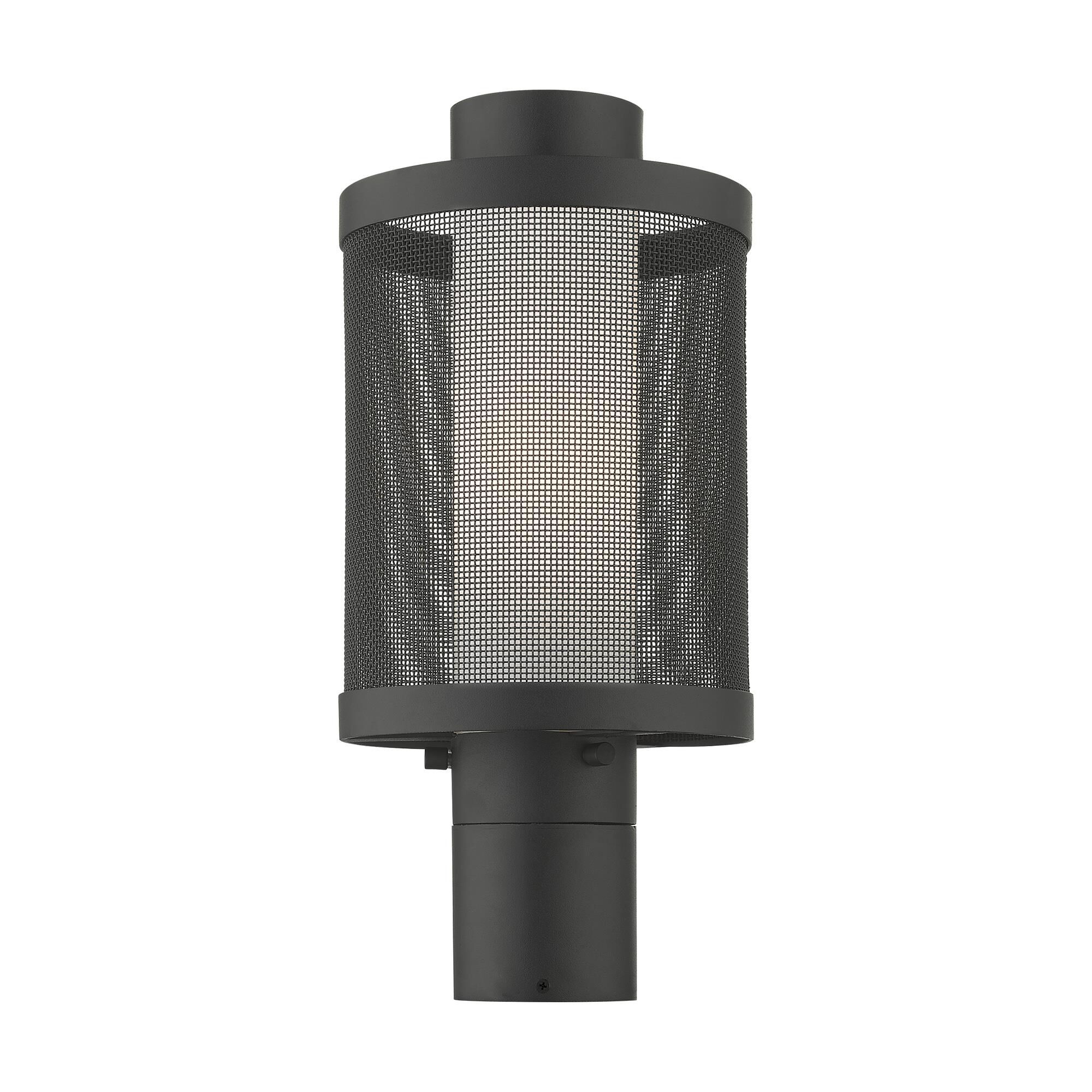 Shown in Textured Black finish and Textured Black Stainless Steel Mesh With Satin Opal White glass and Textured Black Stainless Steel Mesh With Satin Opal White Glass shade