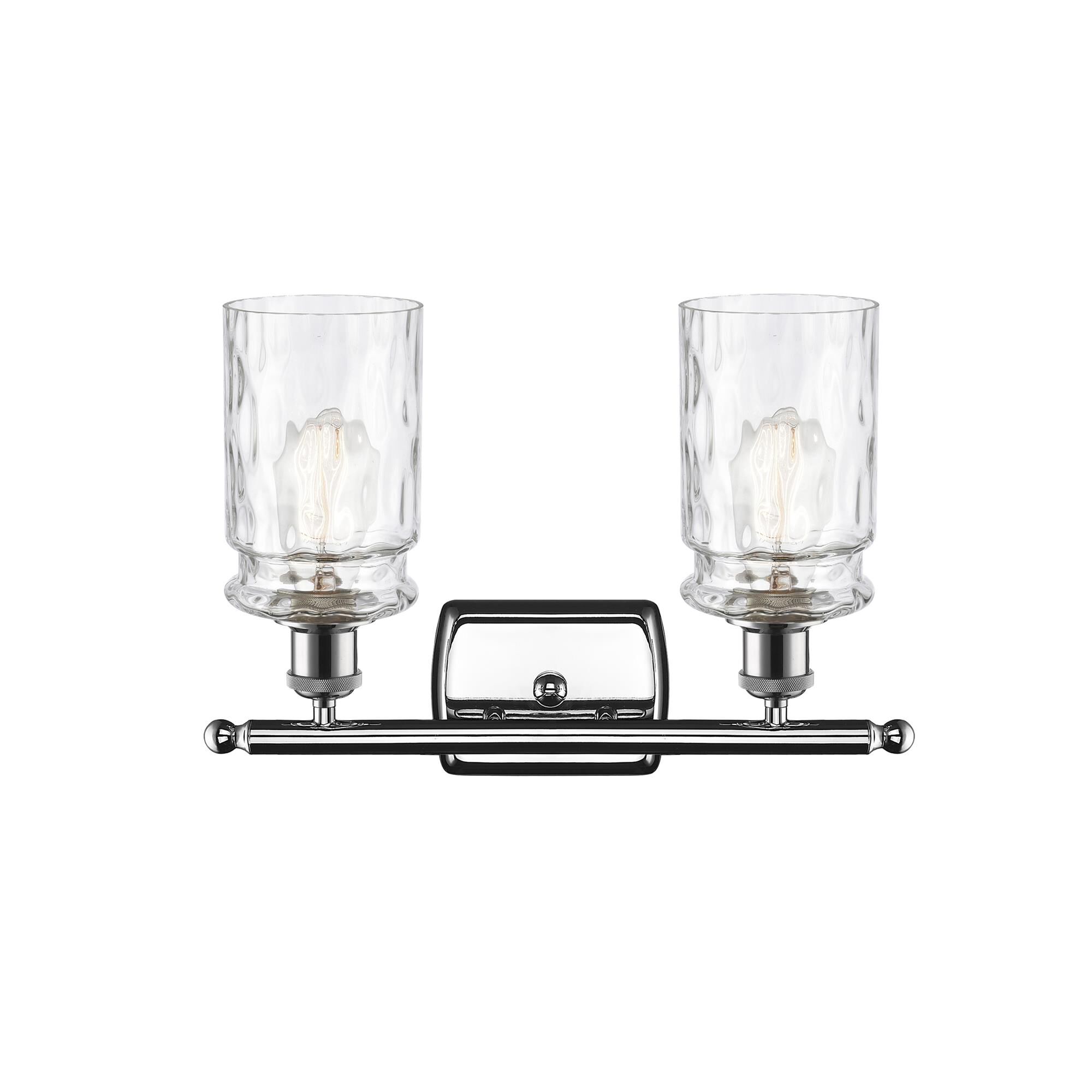 Shown in Polished Chrome finish and Clear WaterCandor glass and Polished Chrome accent