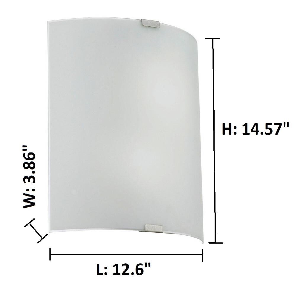 Shown in Chrome finish and Satin glass