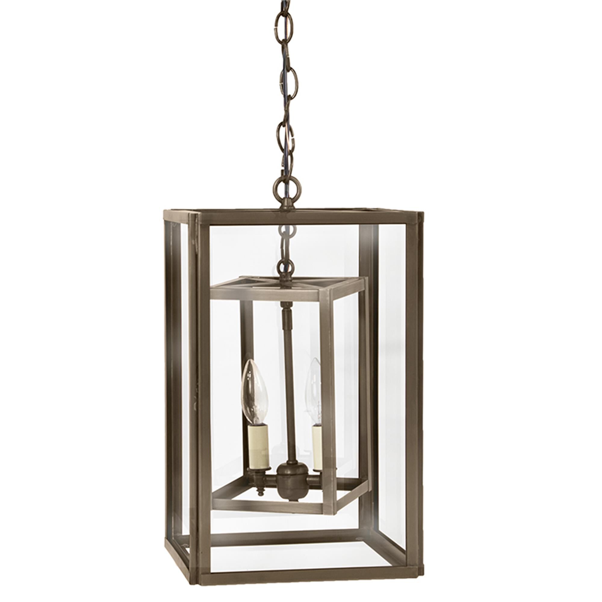 Transitional 16 Inch 2 Light Lantern Pendant,