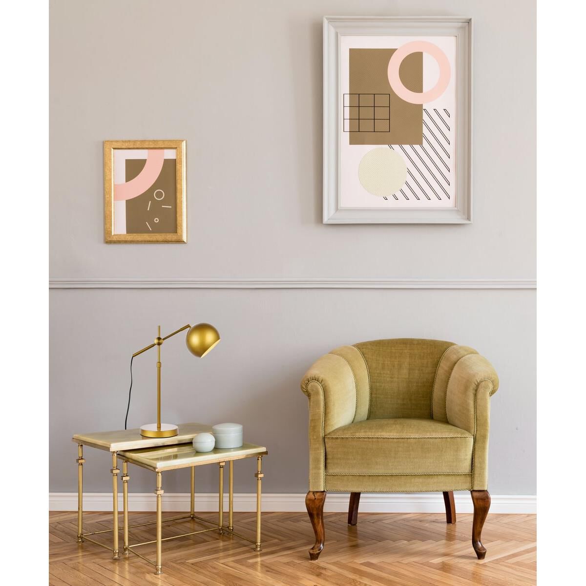 Shown in Brass finish and Brass Iron shade