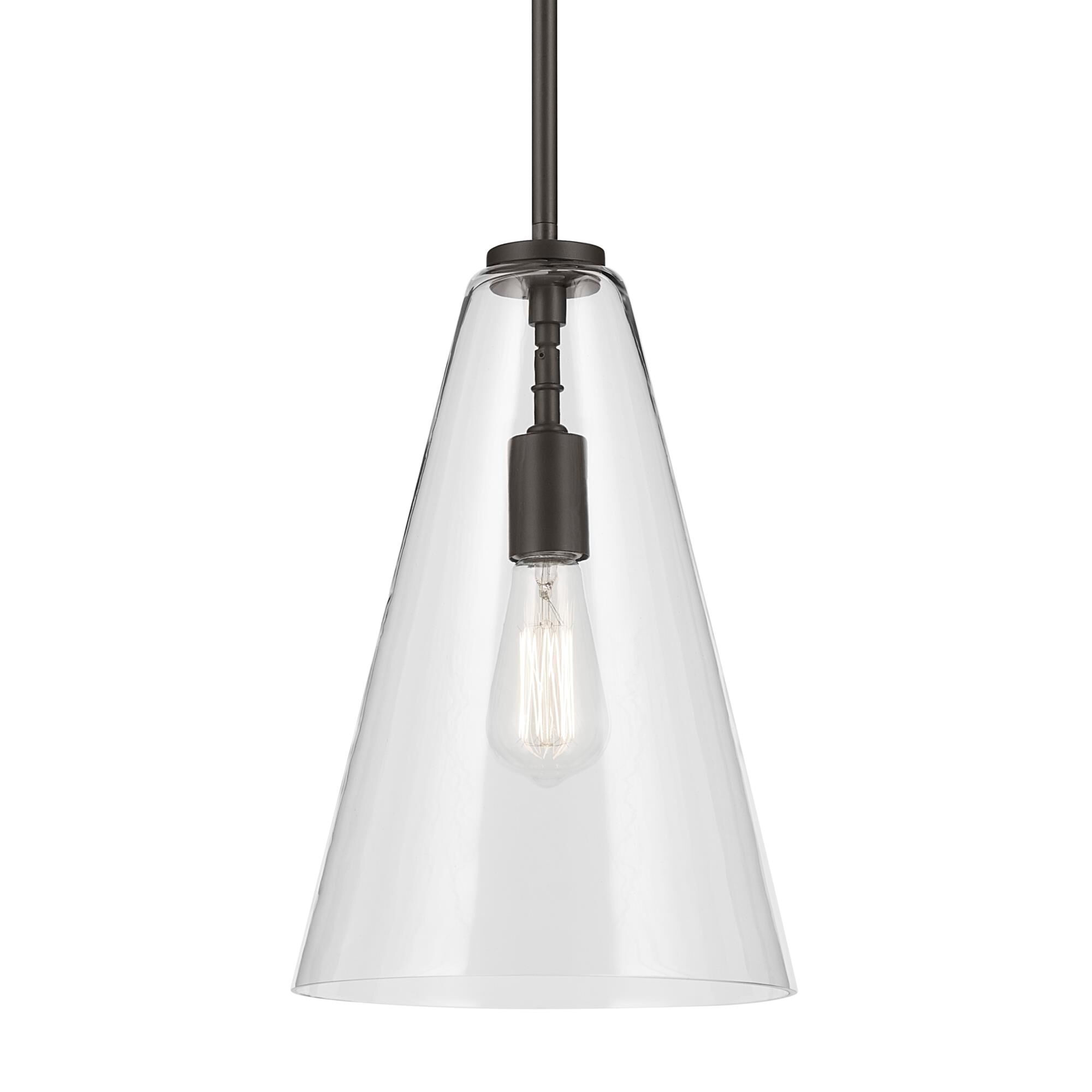 Shown in Olde Bronze finish and Clear glass