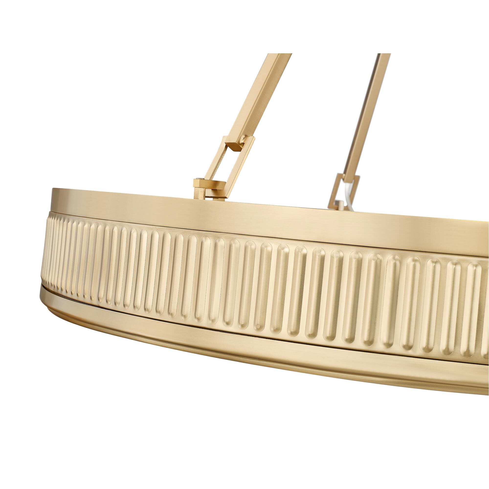 Shown in Modern Gold finish and White glass