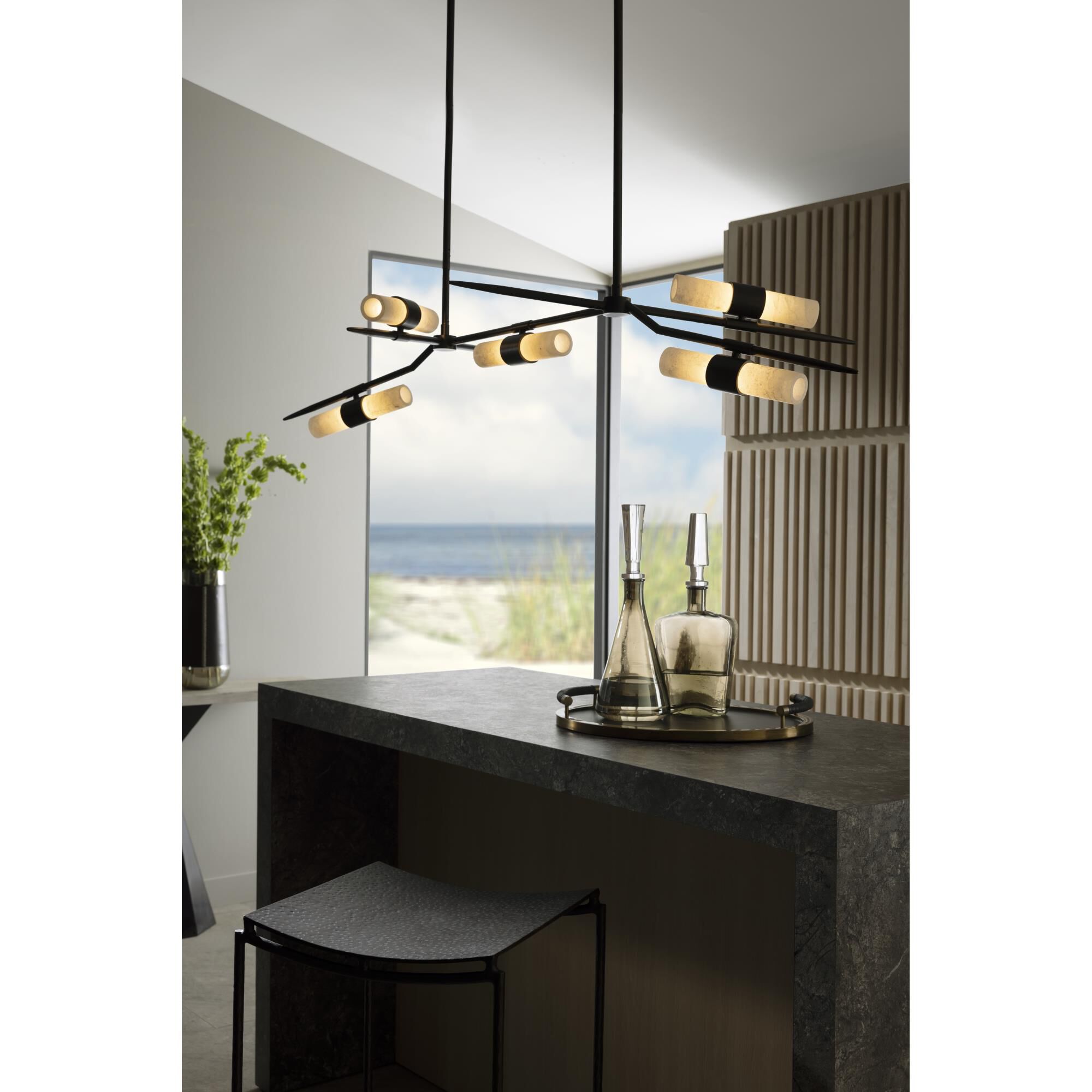 Travis 62 Inch 8 Light LED Linear Suspension Light by Arteriors Home