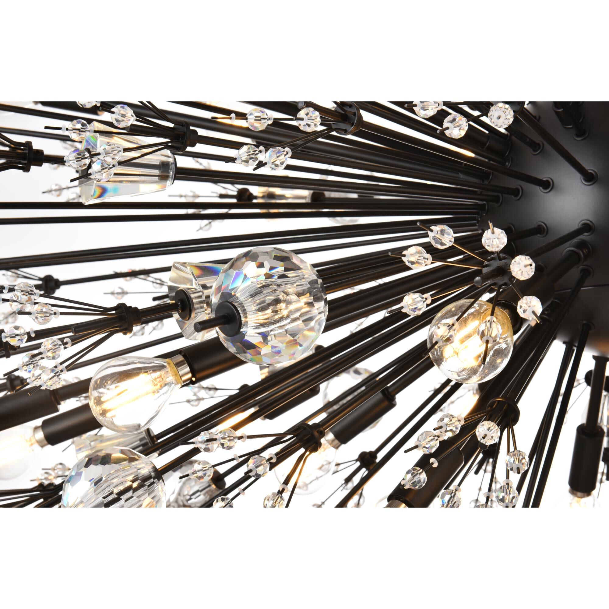 Shown in Black finish and Clear Royal Cut crystal