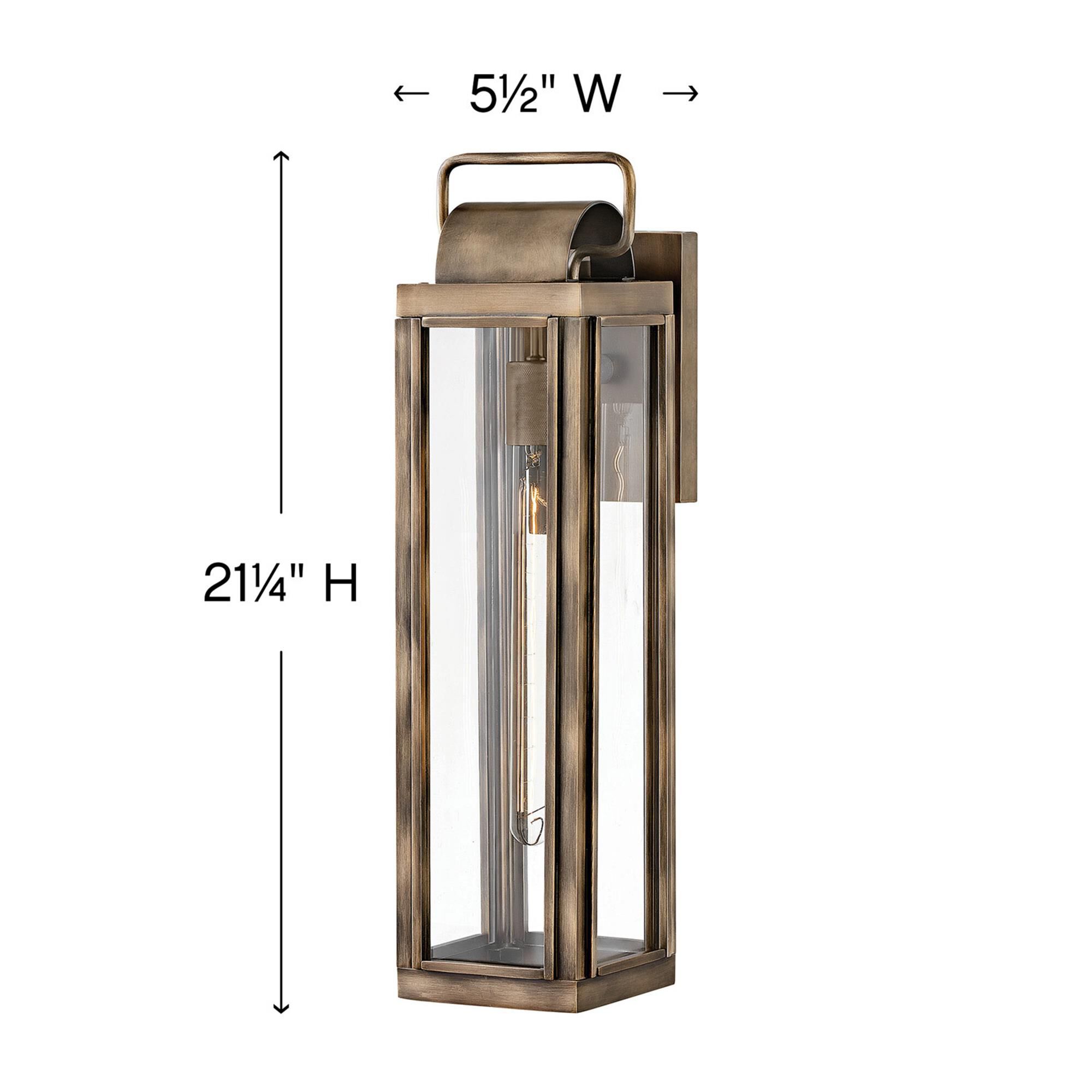 Shown in Burnished Bronze finish and Clear glass