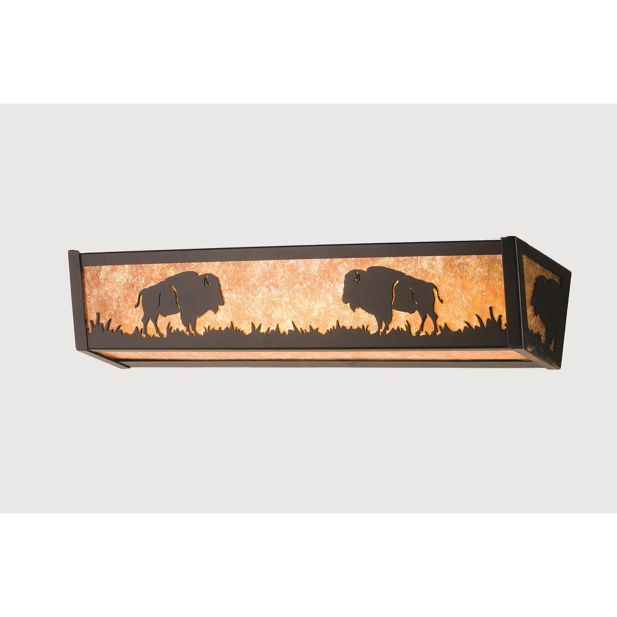 Shown in Black finish and Amber Mica glass