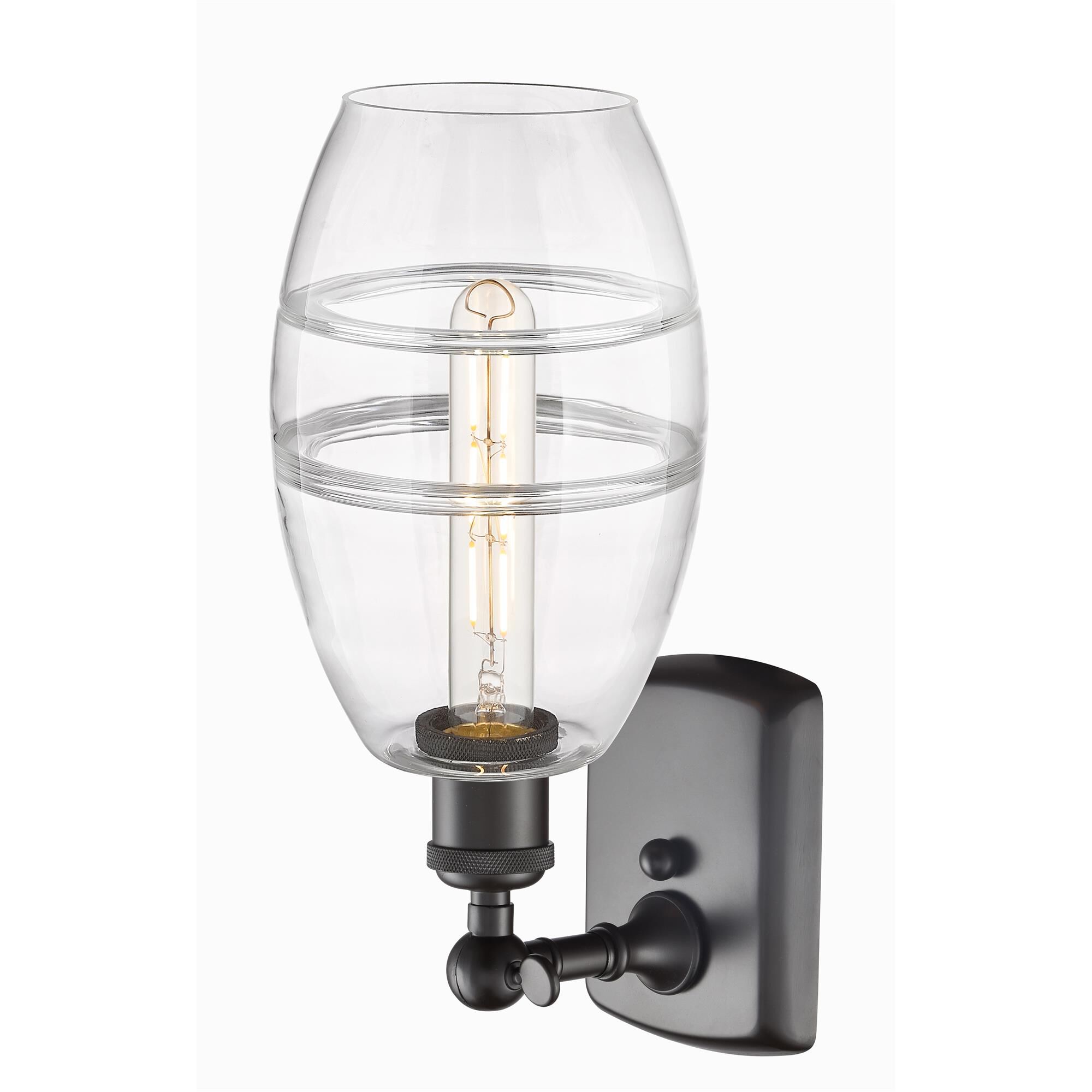 Shown in Oil Rubbed Bronze finish and Clear glass