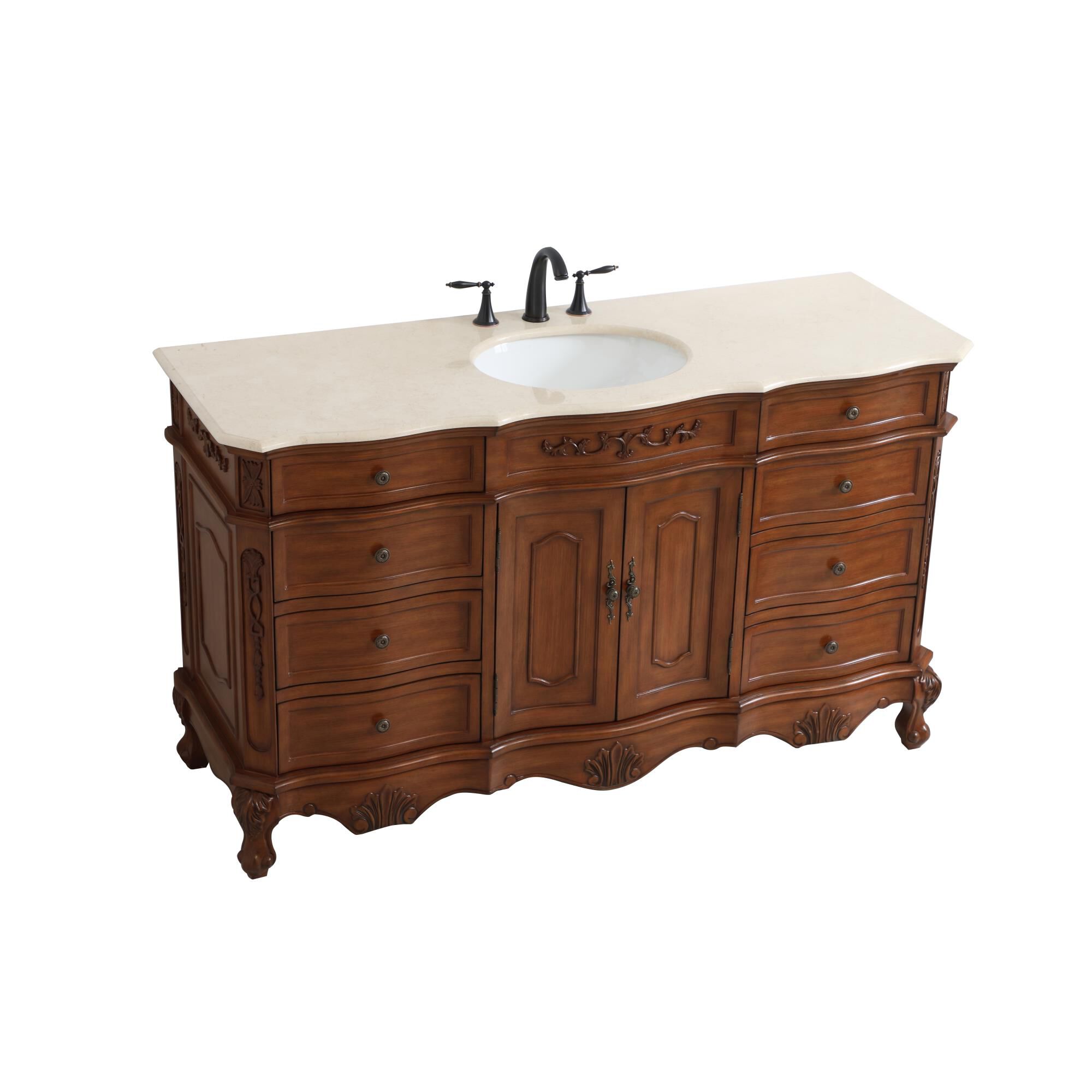 Shown in Teak finish