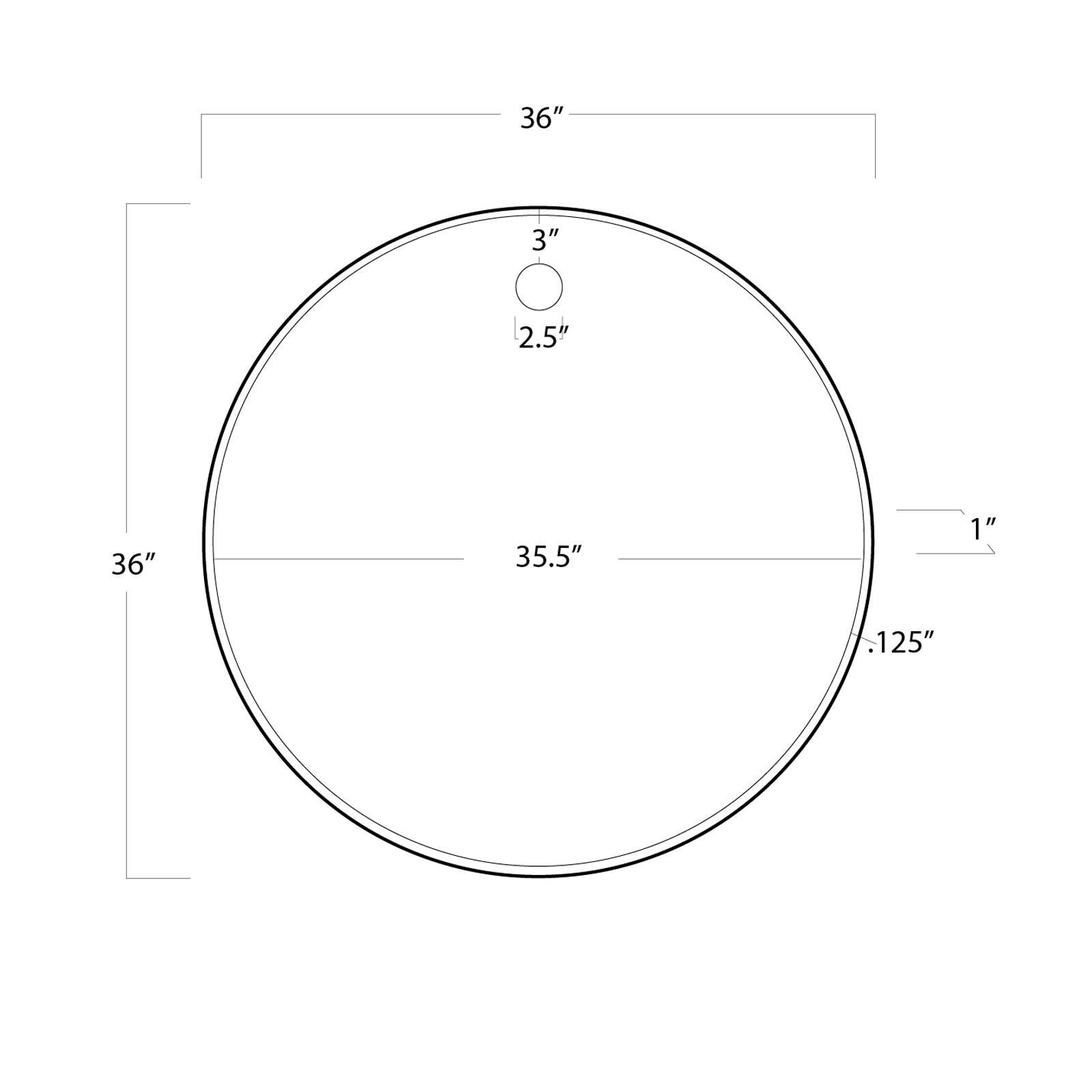 Hanging Circular 36 Inch Bathroom Mirror by Regina Andrew