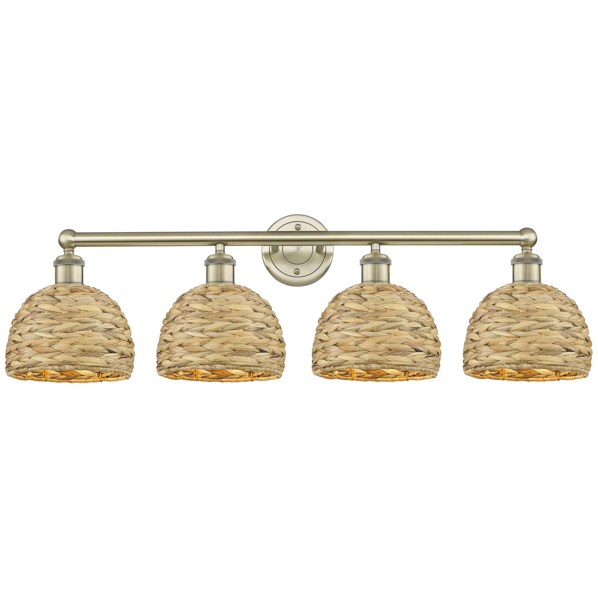 Bruno Marashlian Woven Rattan 35 Inch Bath Vanity Light by Innovations Lighting