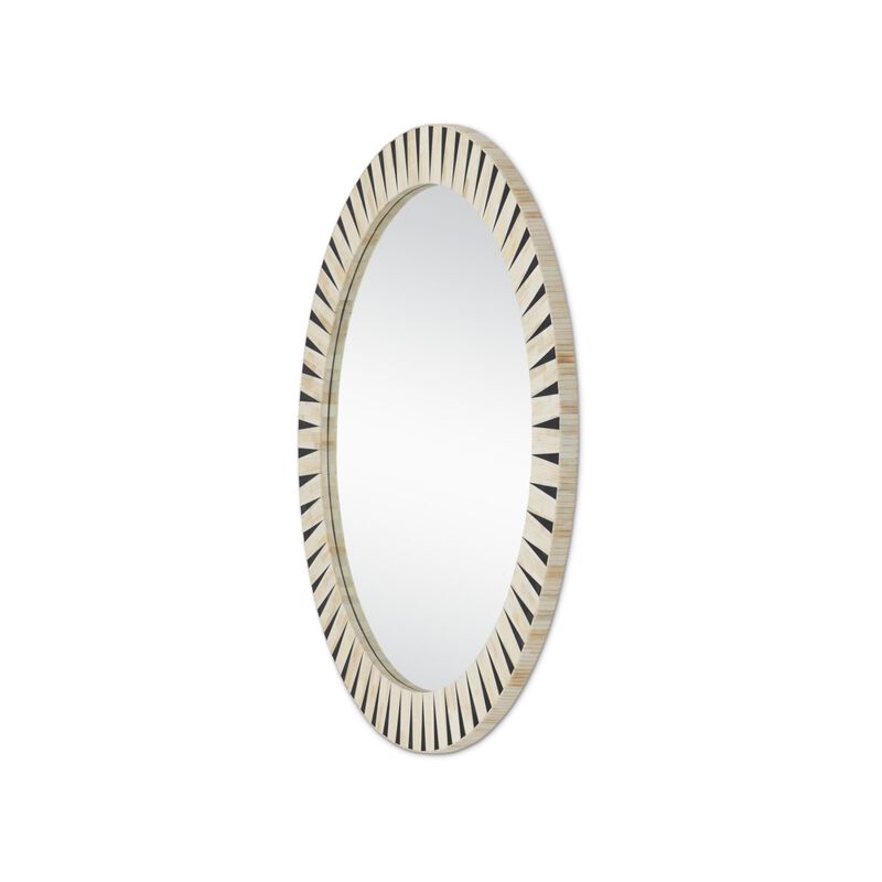 Arvi Round Mirror Decorative Mirrors by Currey and Company