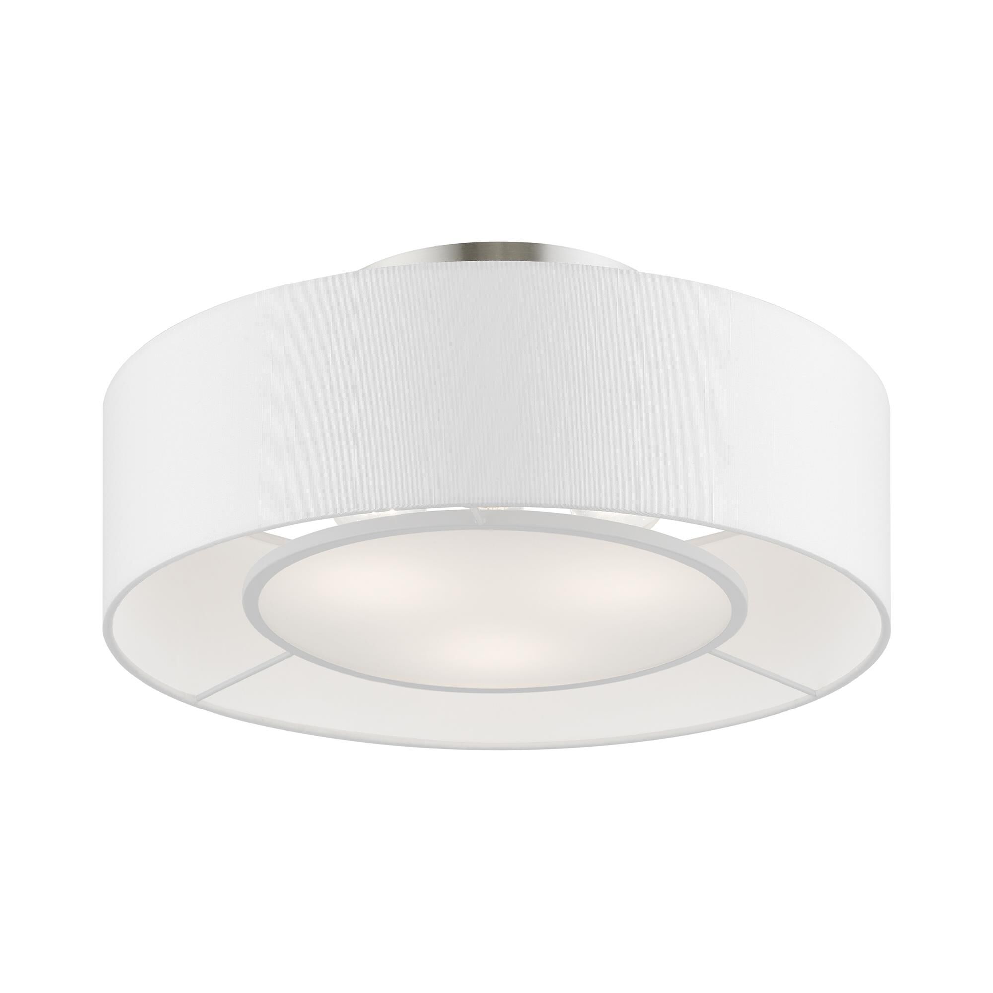 Gilmore 17 Inch 3 Light Semi Flush Mount by Livex Lighting