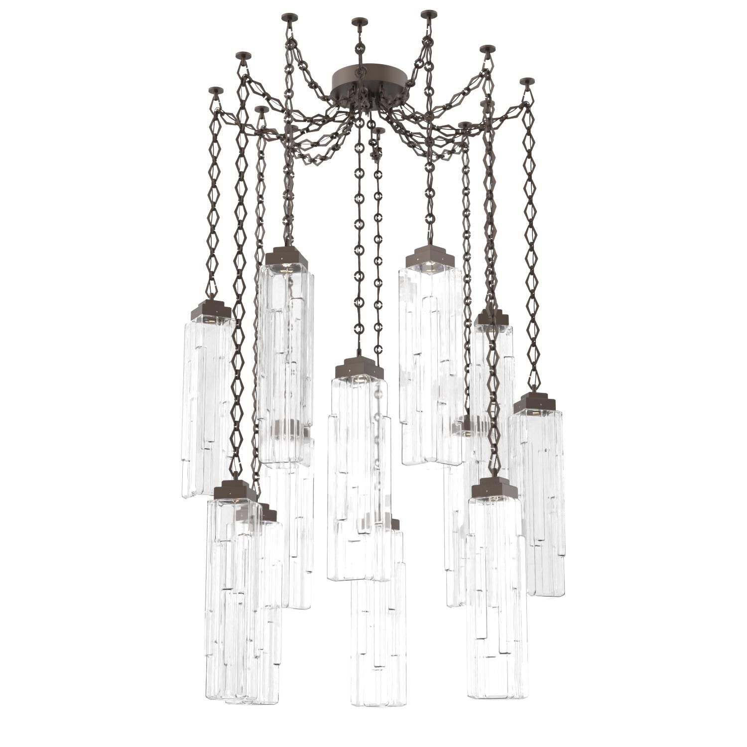 Levi Wilson Ledgestone 14 Inch Multi Pendant Light by Hammerton Studio