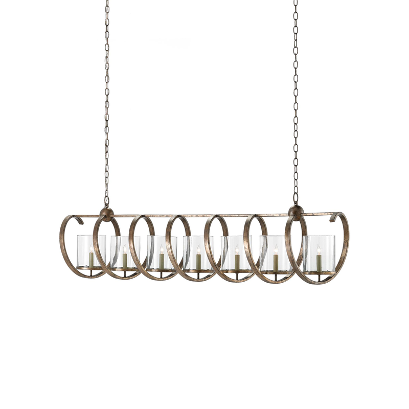 Maximus 64 Inch 7 Light Linear Suspension Light by Currey and Company
