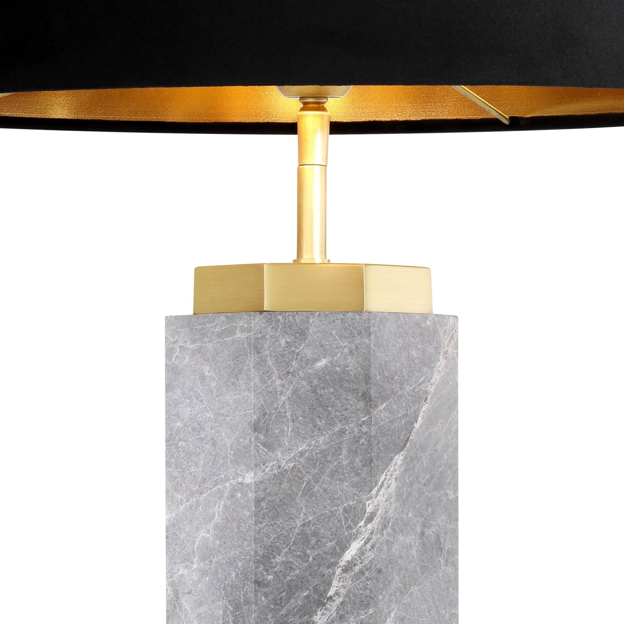 Shown in Grey Marble and Antique Brass finish