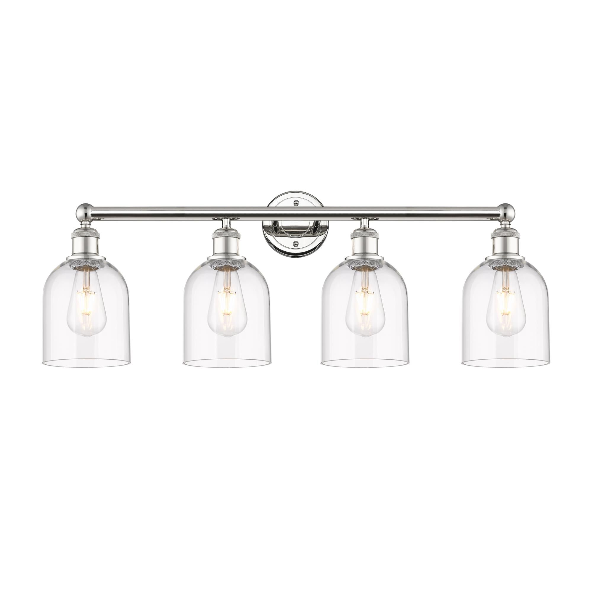 Shown in Polished Nickel finish and Clear glass