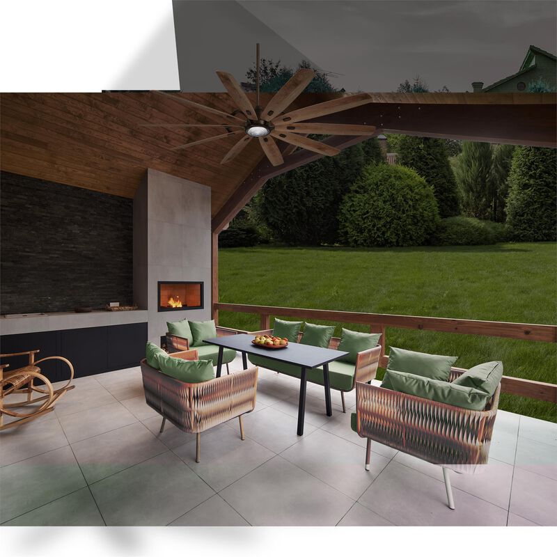 Barn 84 Inch Ceiling Fan with Light Kit by Minka Aire