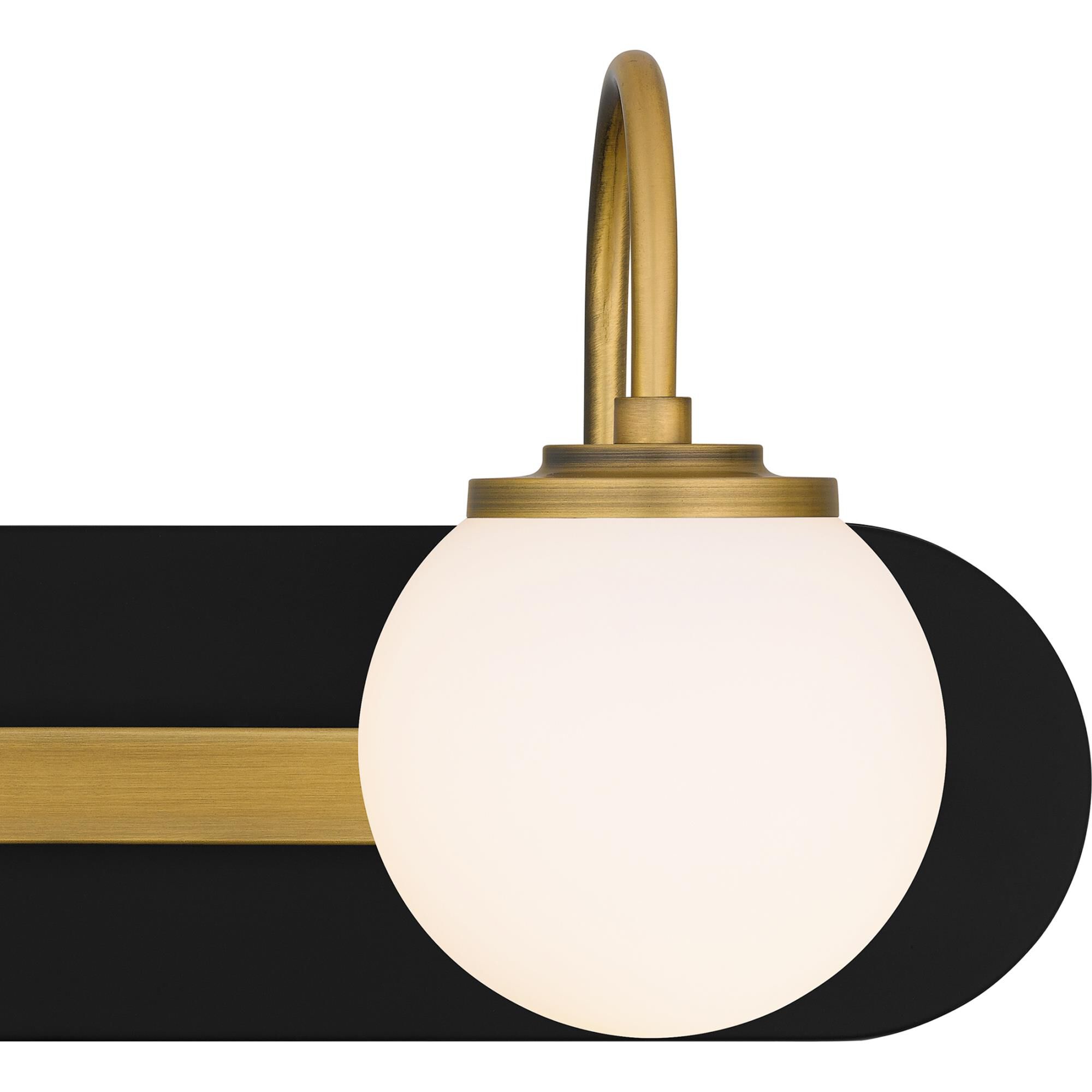 Shown in Matte Black finish and Opal Etched Glass shade