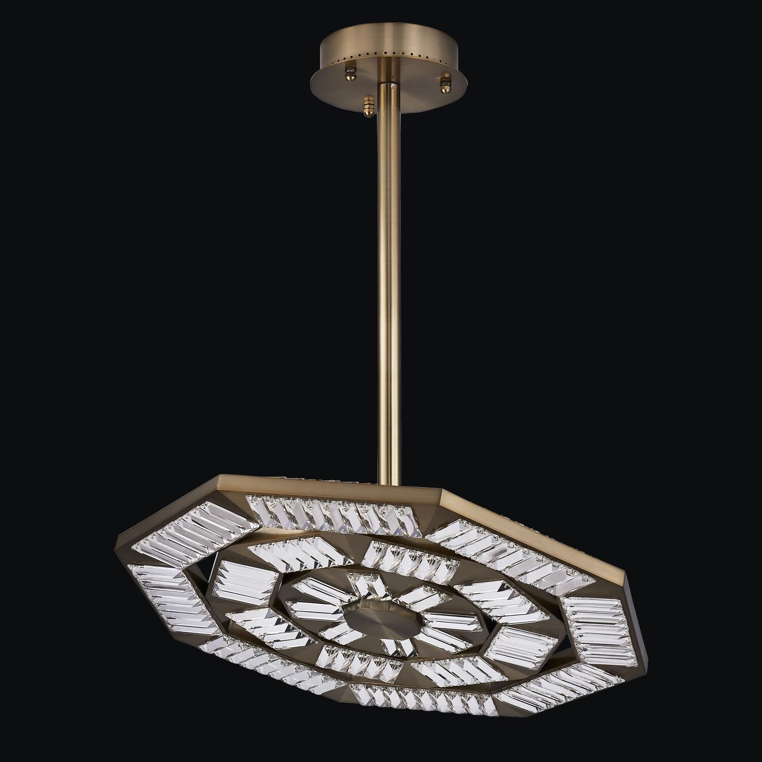 Shown in Winter Brass finish and Firenze Clear crystal and 0.0 glass and 0.0 shade