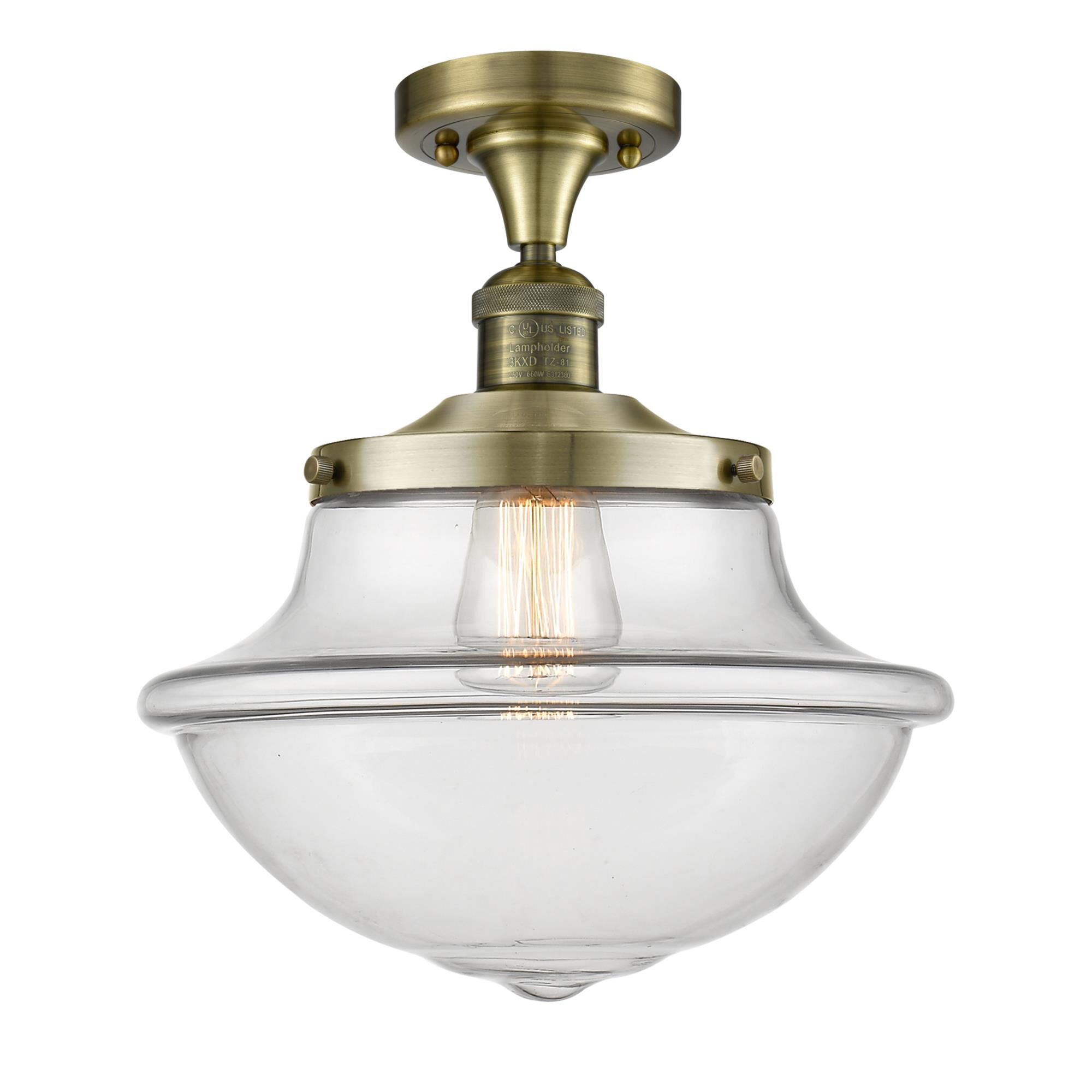 Bruno Marashlian Oxford 12 Inch 1 Light Semi Flush Mount by Innovations Lighting