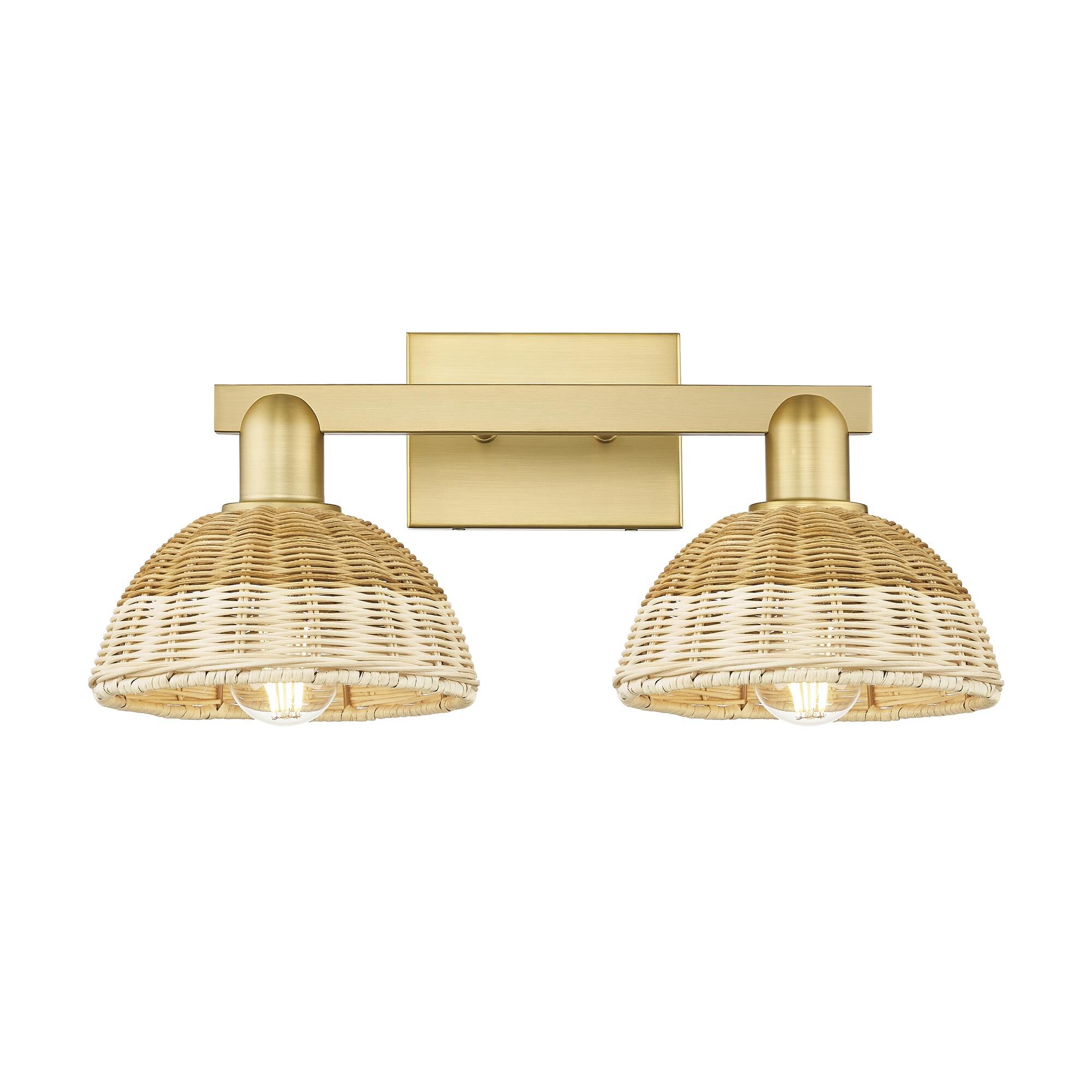 Shown in Satin Gold finish and Natural shade