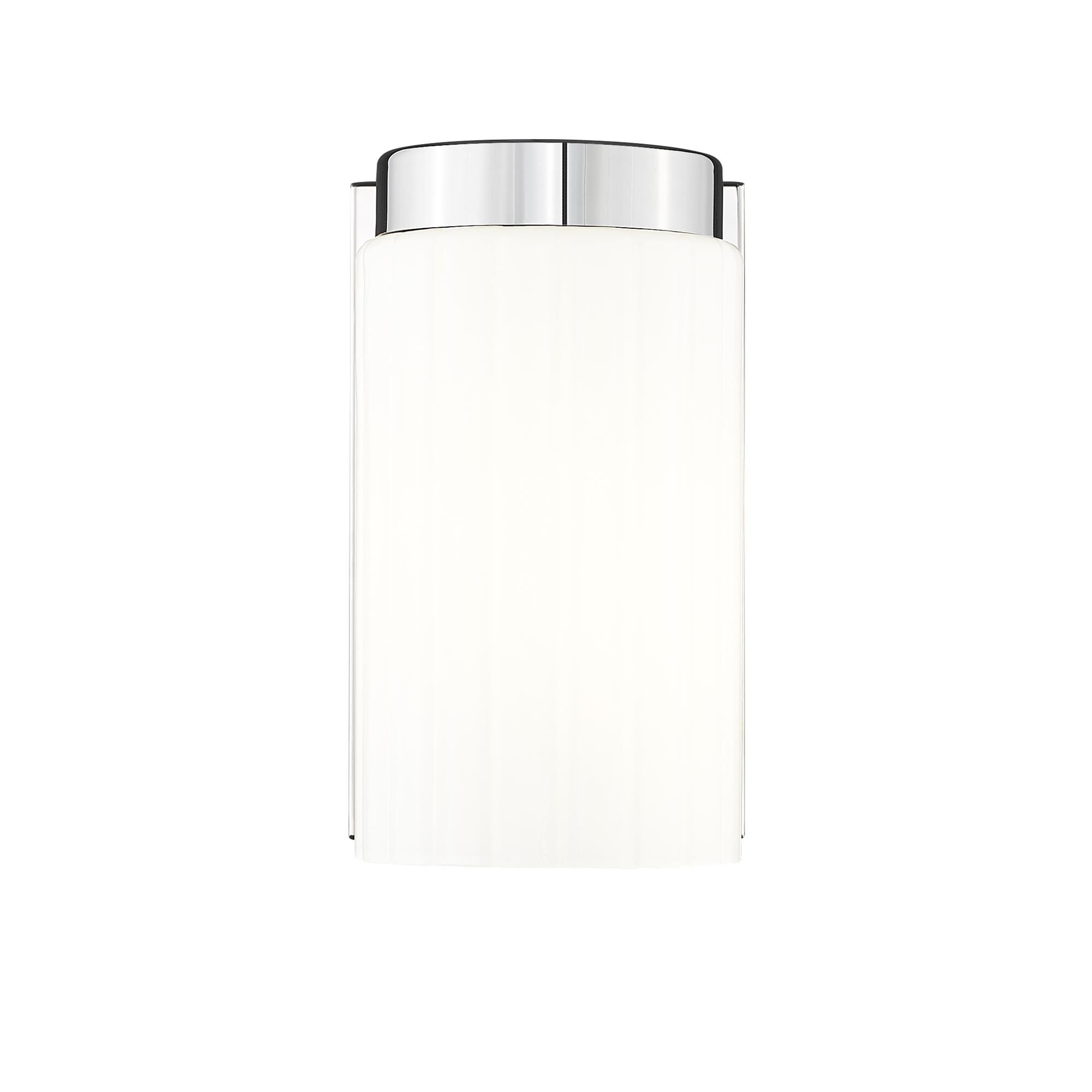 Shown in Chrome finish and Matte Opal glass and Matte Opal shade