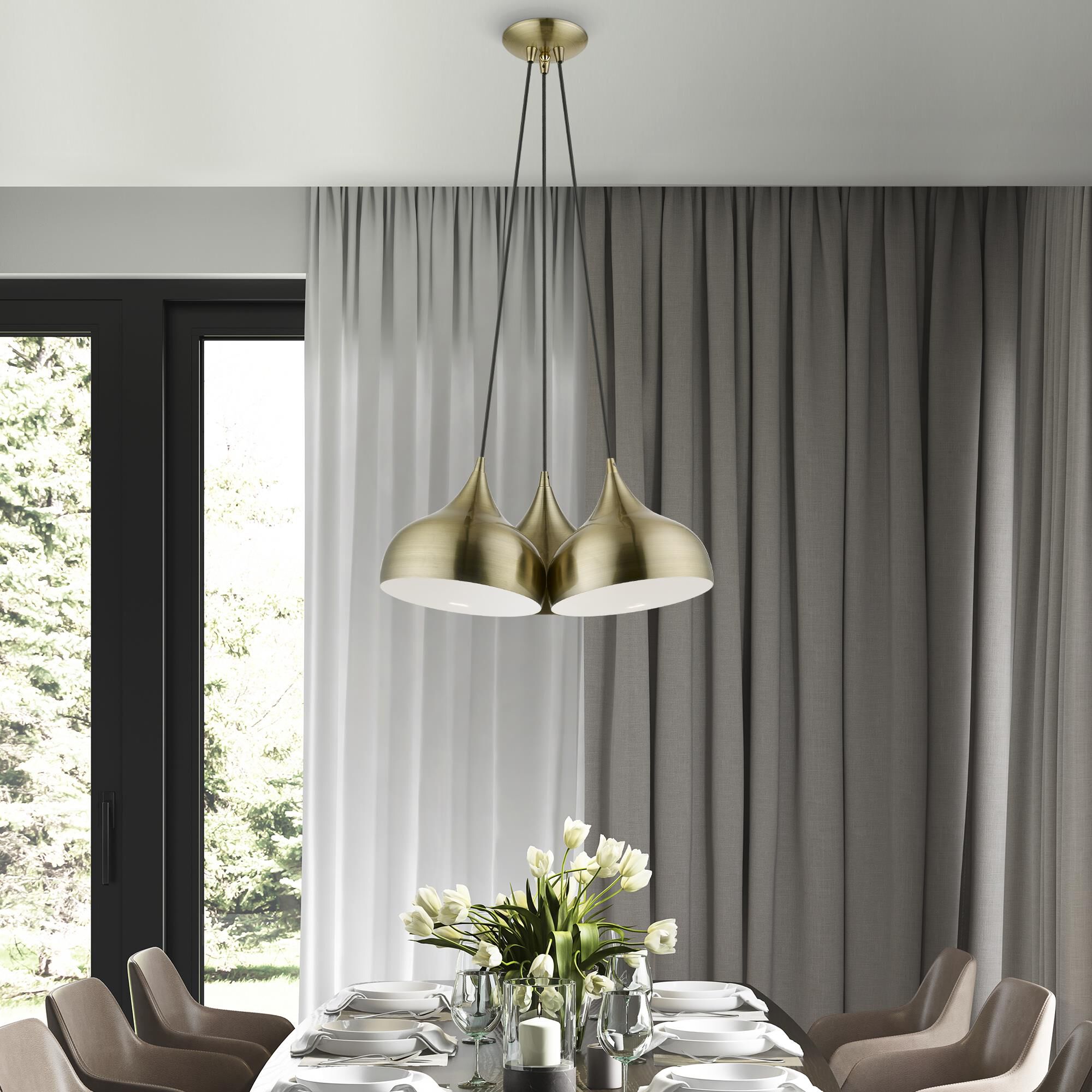 Amador 3 Light Multi Light Pendant by Livex Lighting