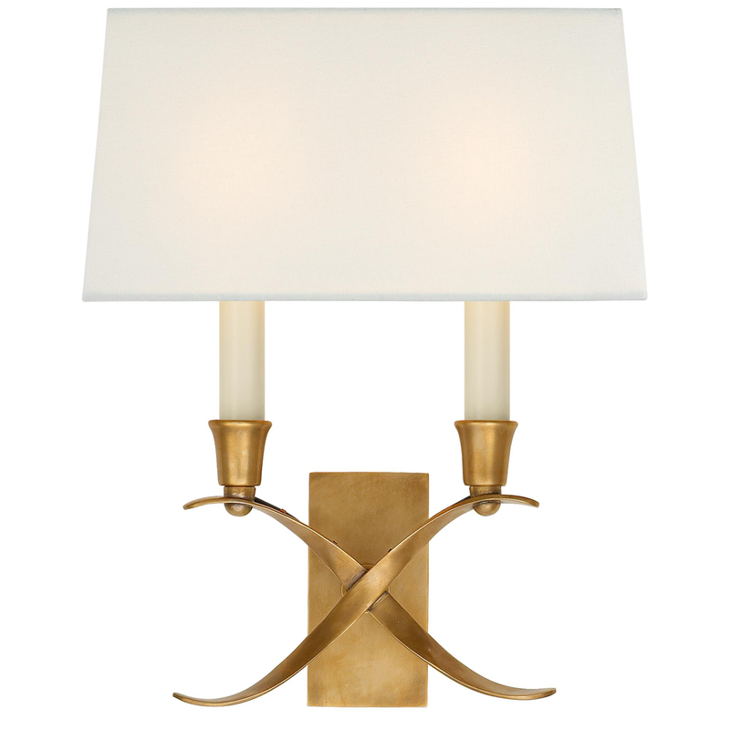 Chapman & Myers Cross Bouillotte 12 Inch Wall Sconce by Visual Comfort Signature Collection