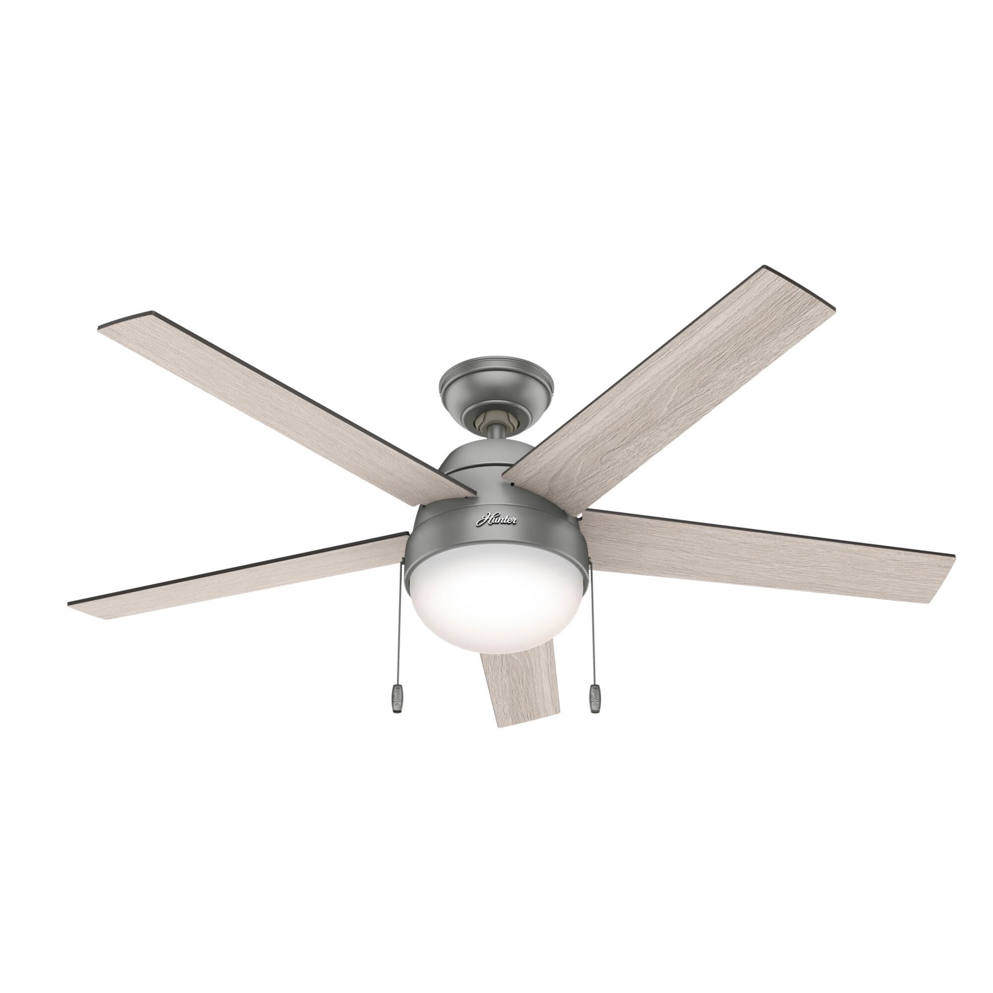 Anslee 52 Inch Ceiling Fan with Light Kit by Hunter Fan