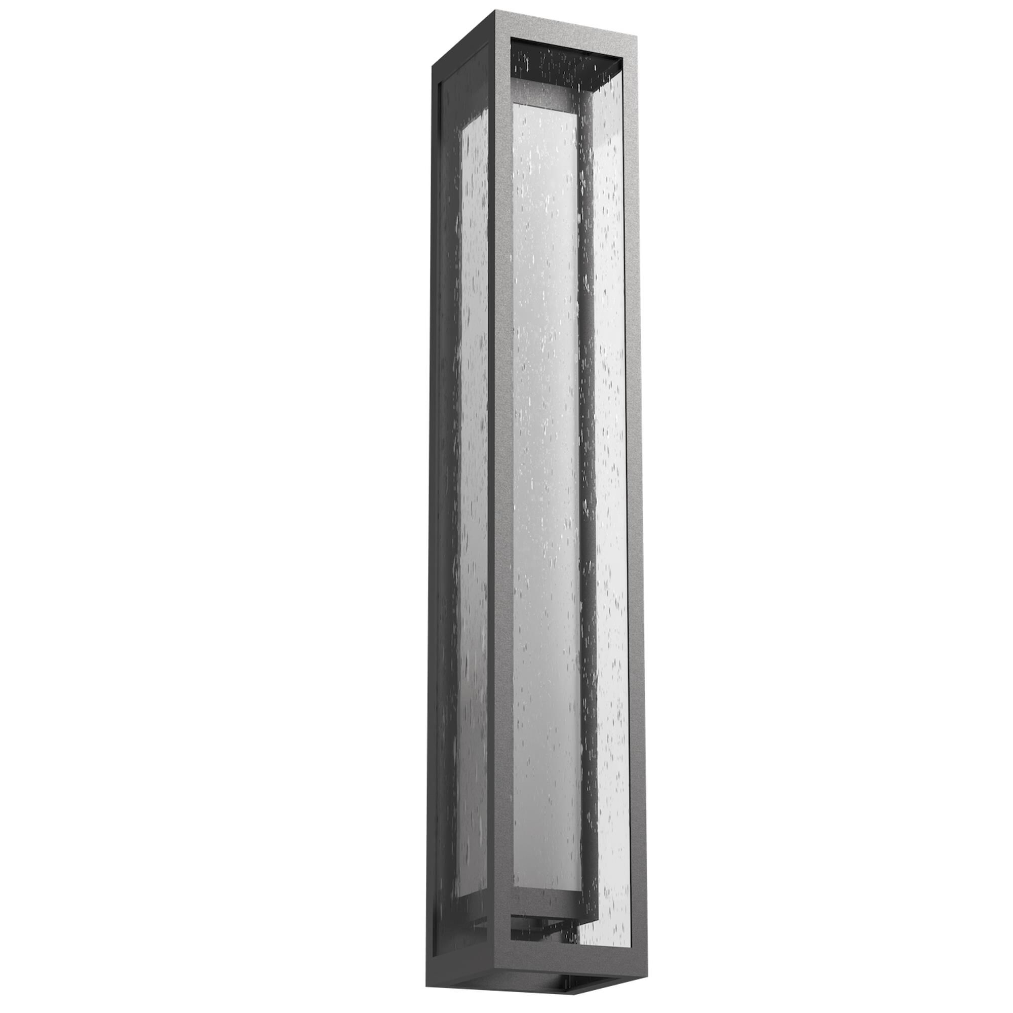 Shown in Argento Grey finish and Clear Seeded and Frosted glass