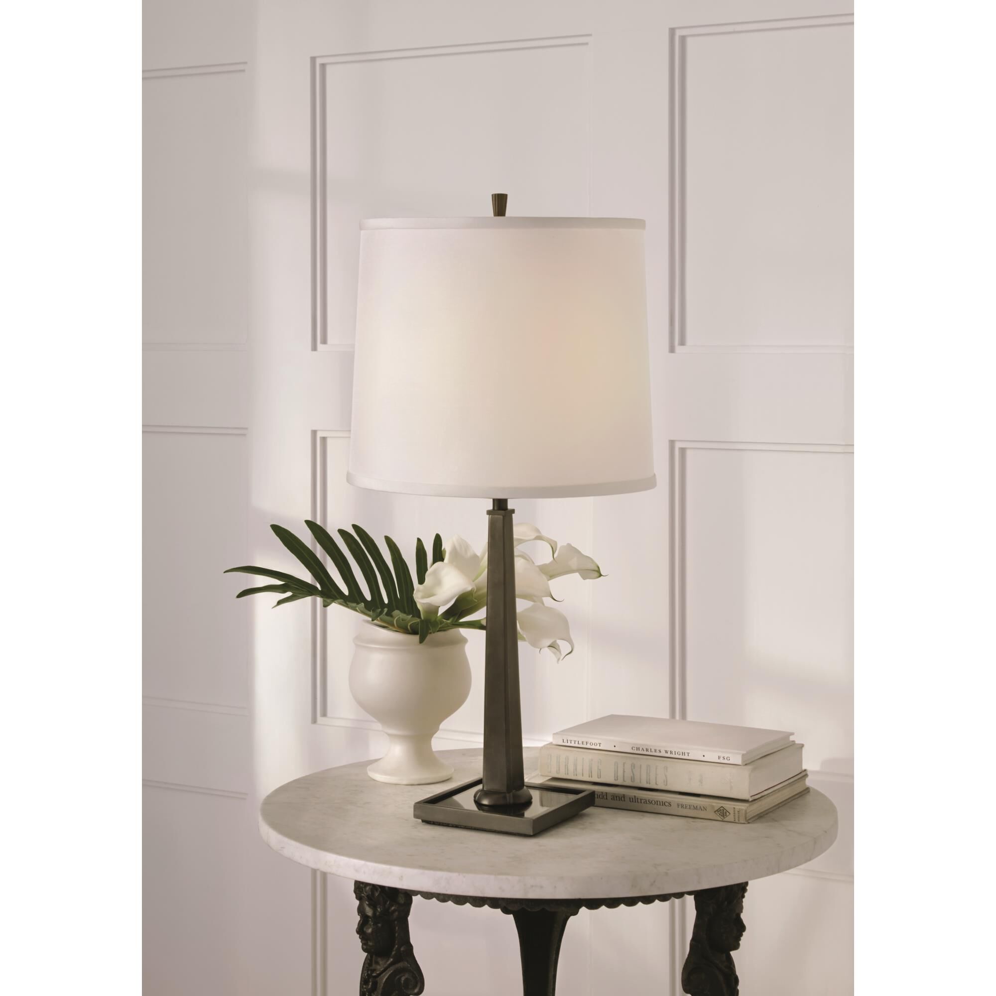 Shown in Bronze finish and Silk shade