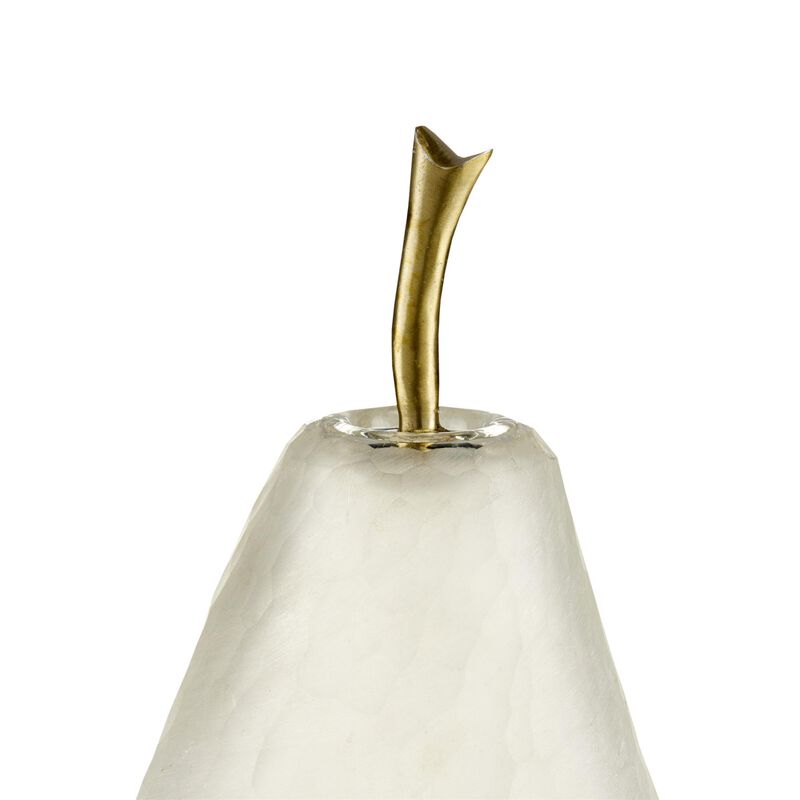 Glass Pear Sculpture Set of 2 by Currey & Company