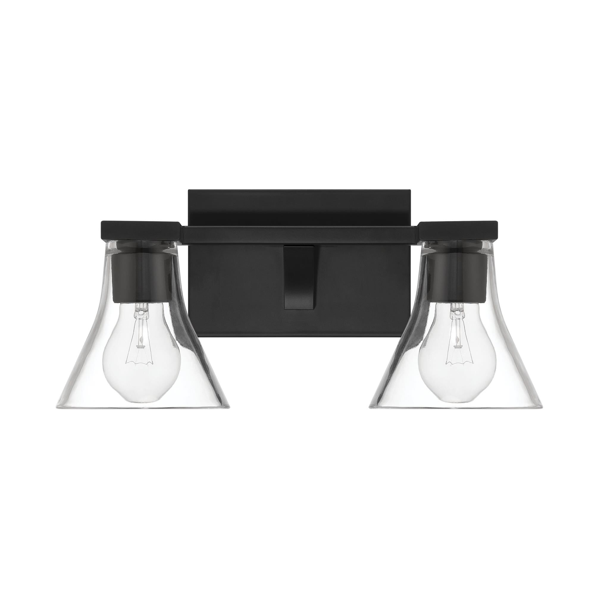 Shown in Matte Black finish and Clear glass